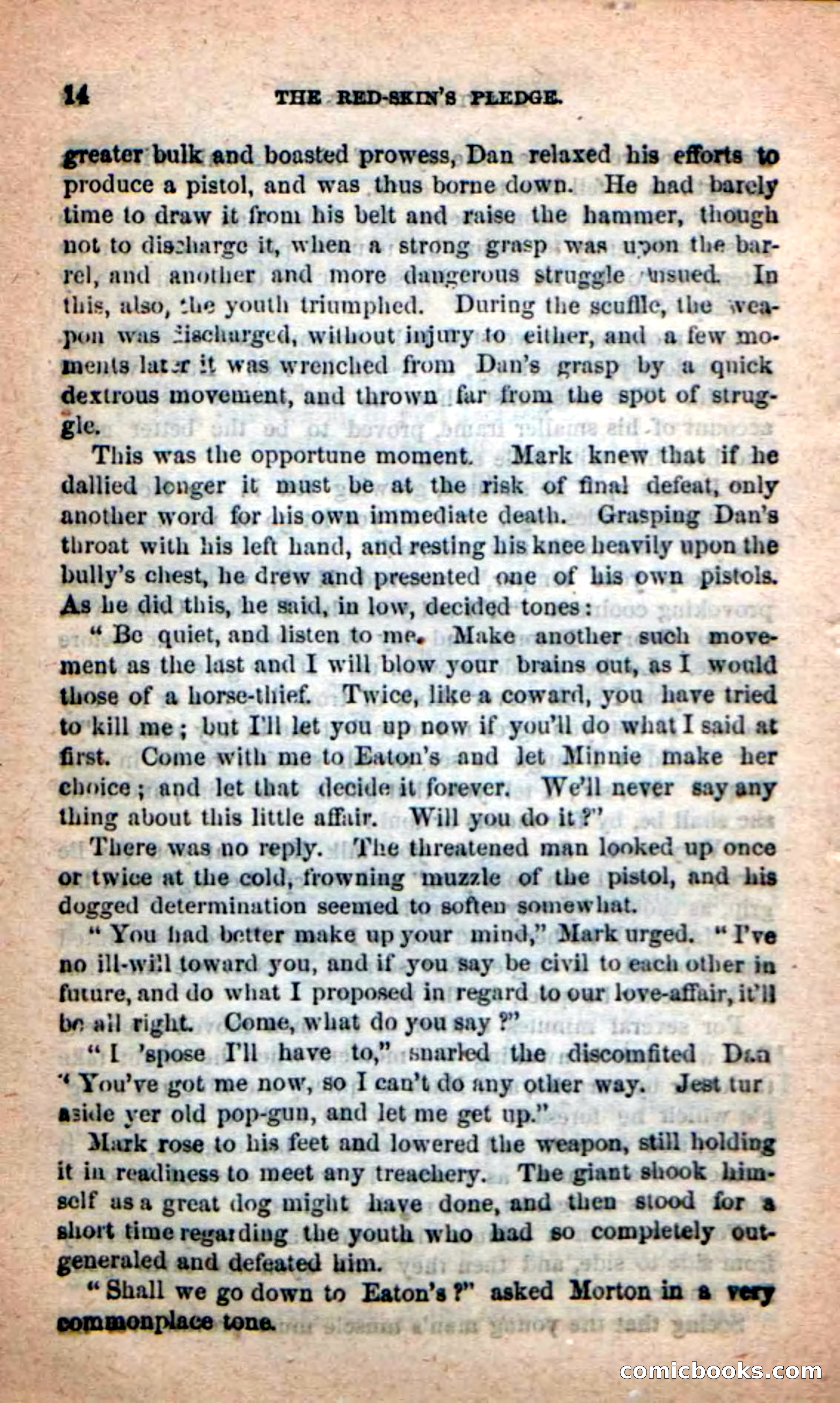 Beadle's Dime Novels: Red-Skin's Pledge — page 10 of 100