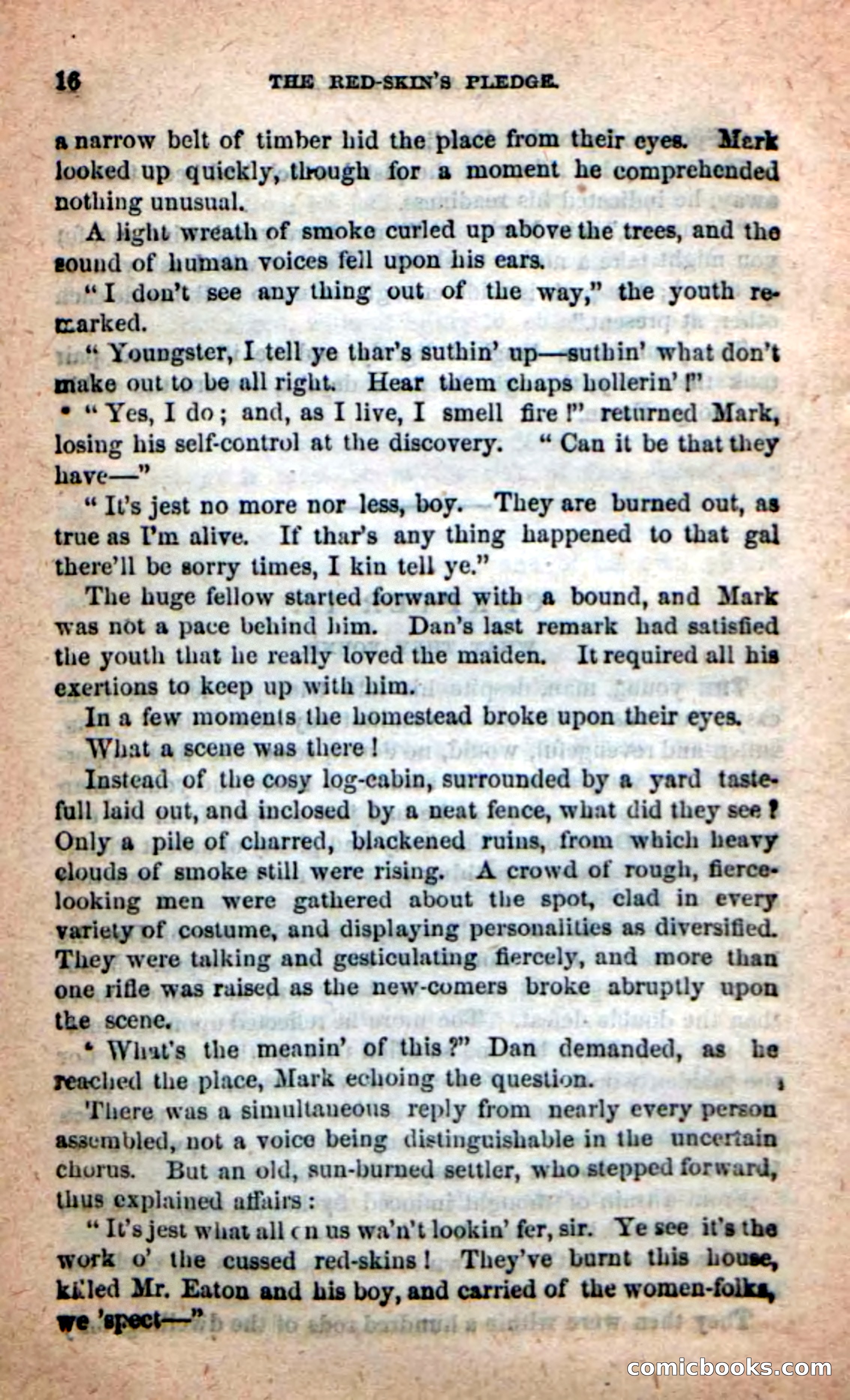 Beadle's Dime Novels: Red-Skin's Pledge — page 12 of 100