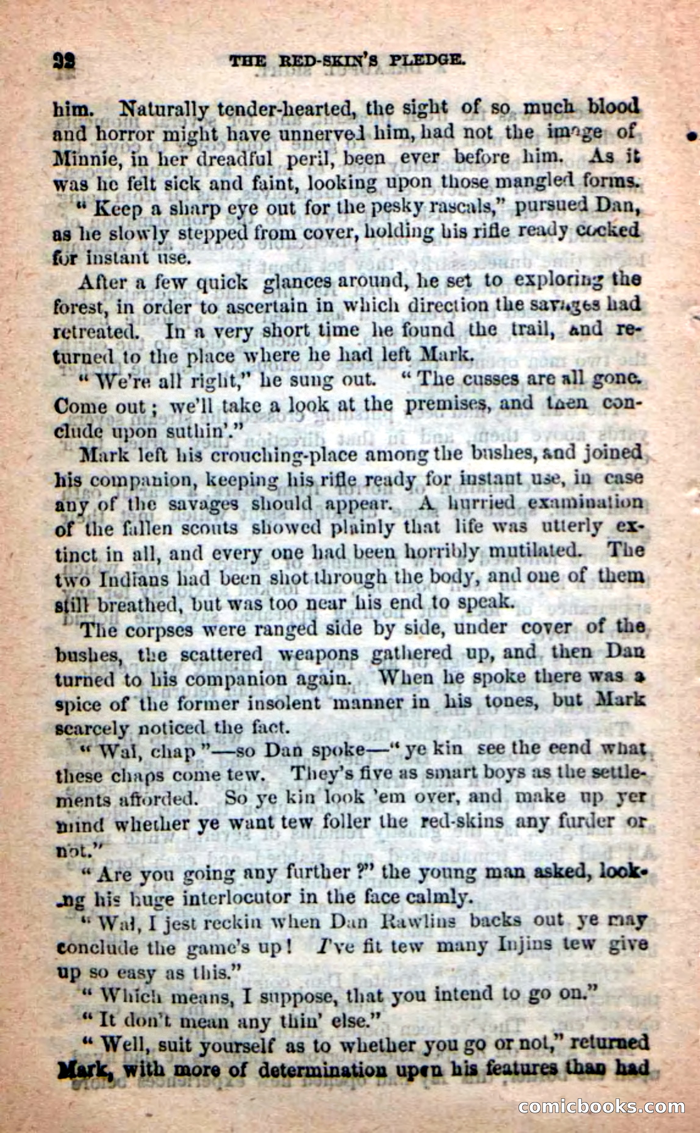 Beadle's Dime Novels: Red-Skin's Pledge — page 18 of 100