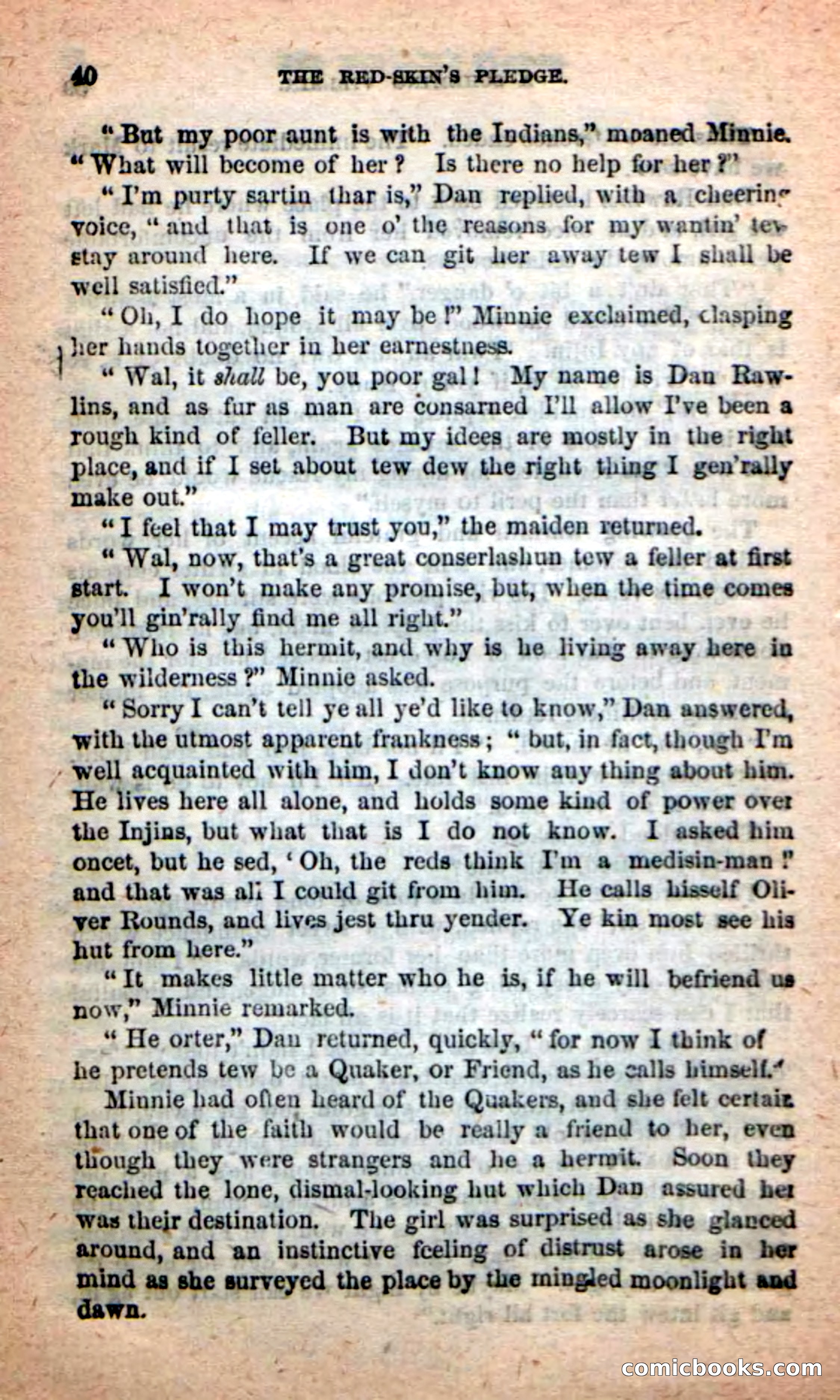 Beadle's Dime Novels: Red-Skin's Pledge — page 36 of 100