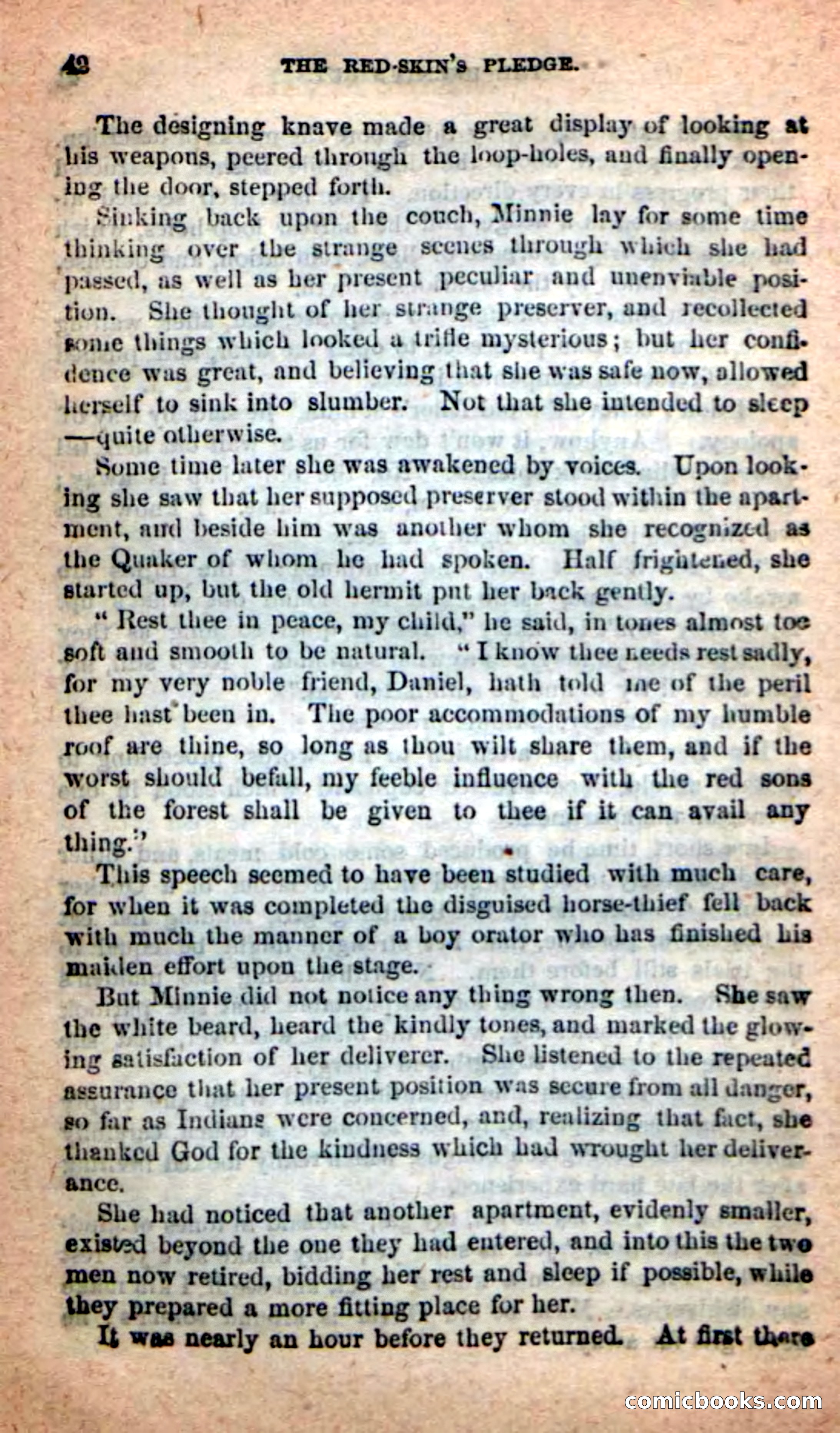 Beadle's Dime Novels: Red-Skin's Pledge — page 38 of 100