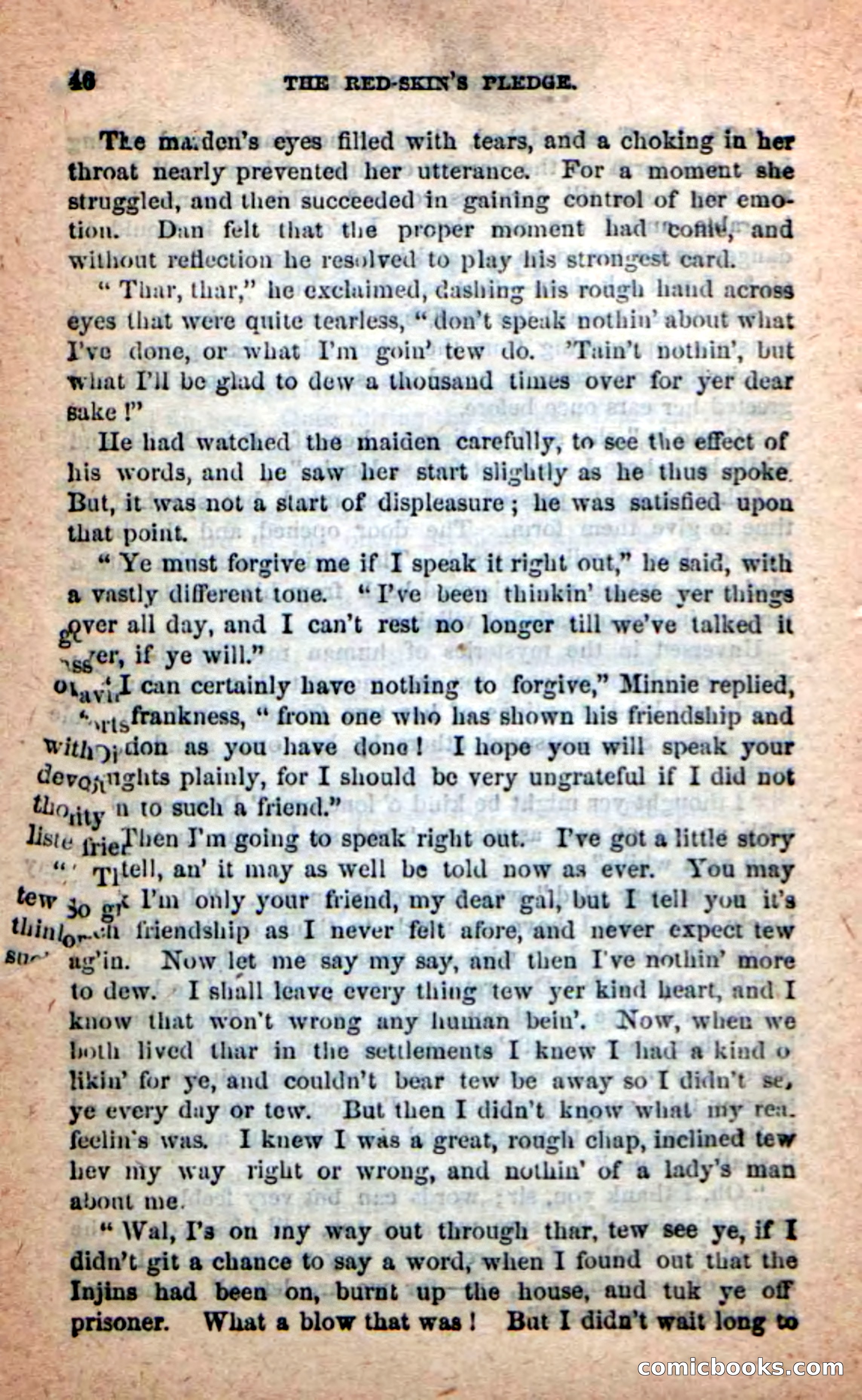 Beadle's Dime Novels: Red-Skin's Pledge — page 42 of 100