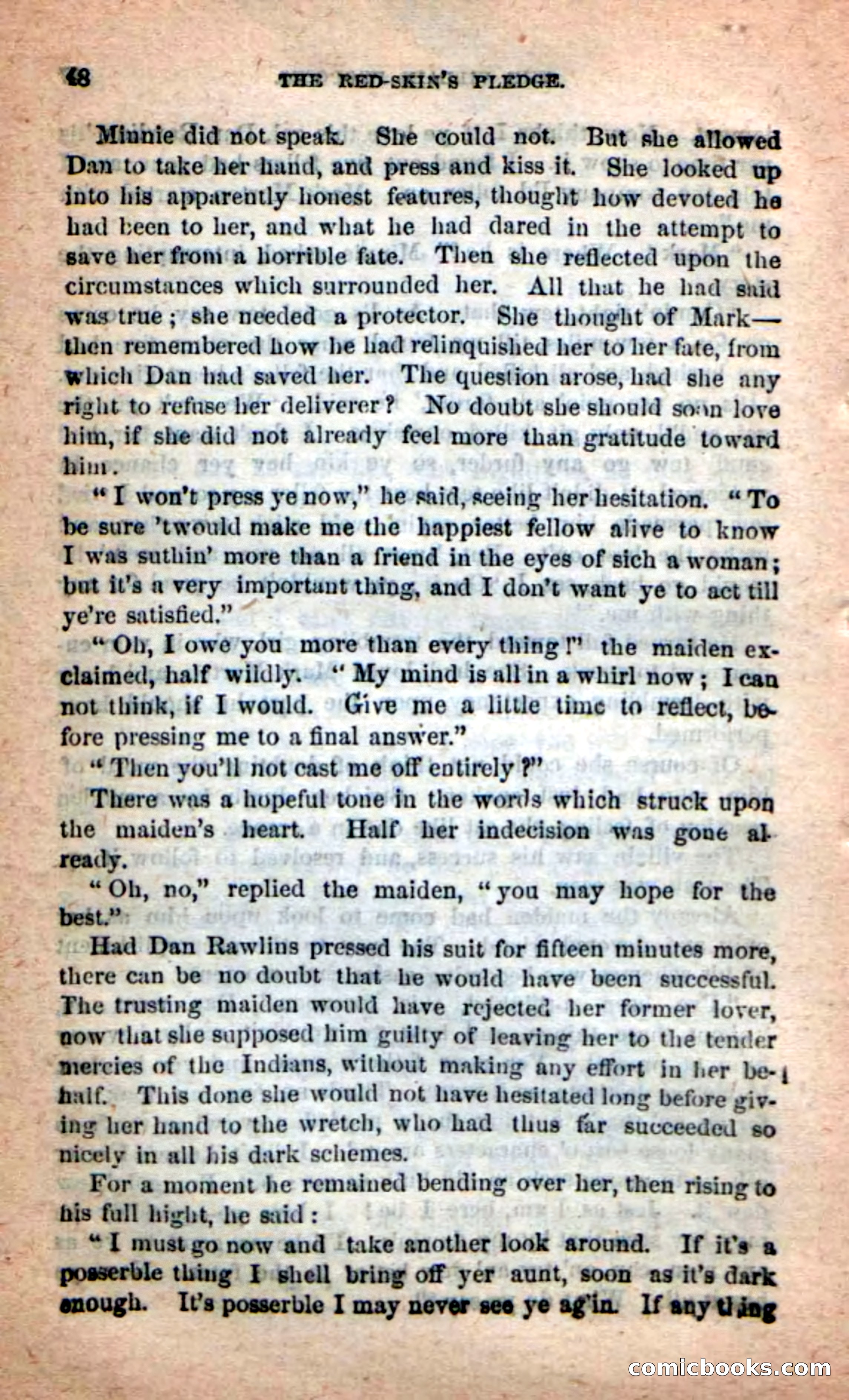Beadle's Dime Novels: Red-Skin's Pledge — page 44 of 100
