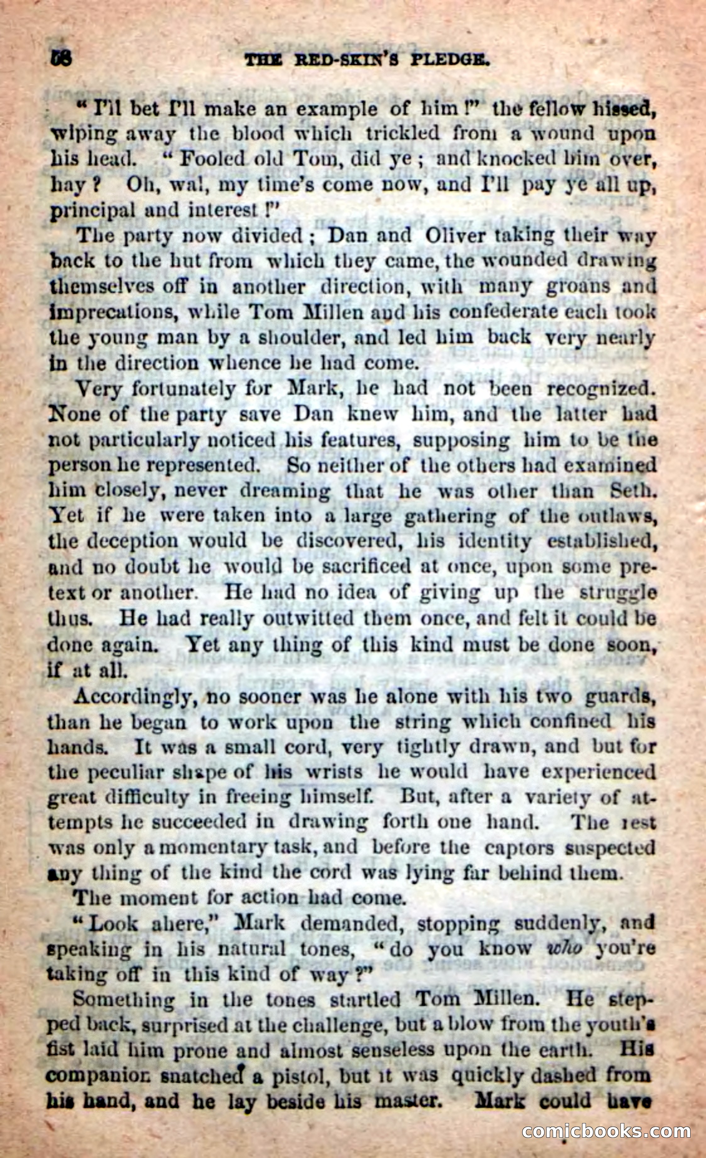 Beadle's Dime Novels: Red-Skin's Pledge — page 54 of 100