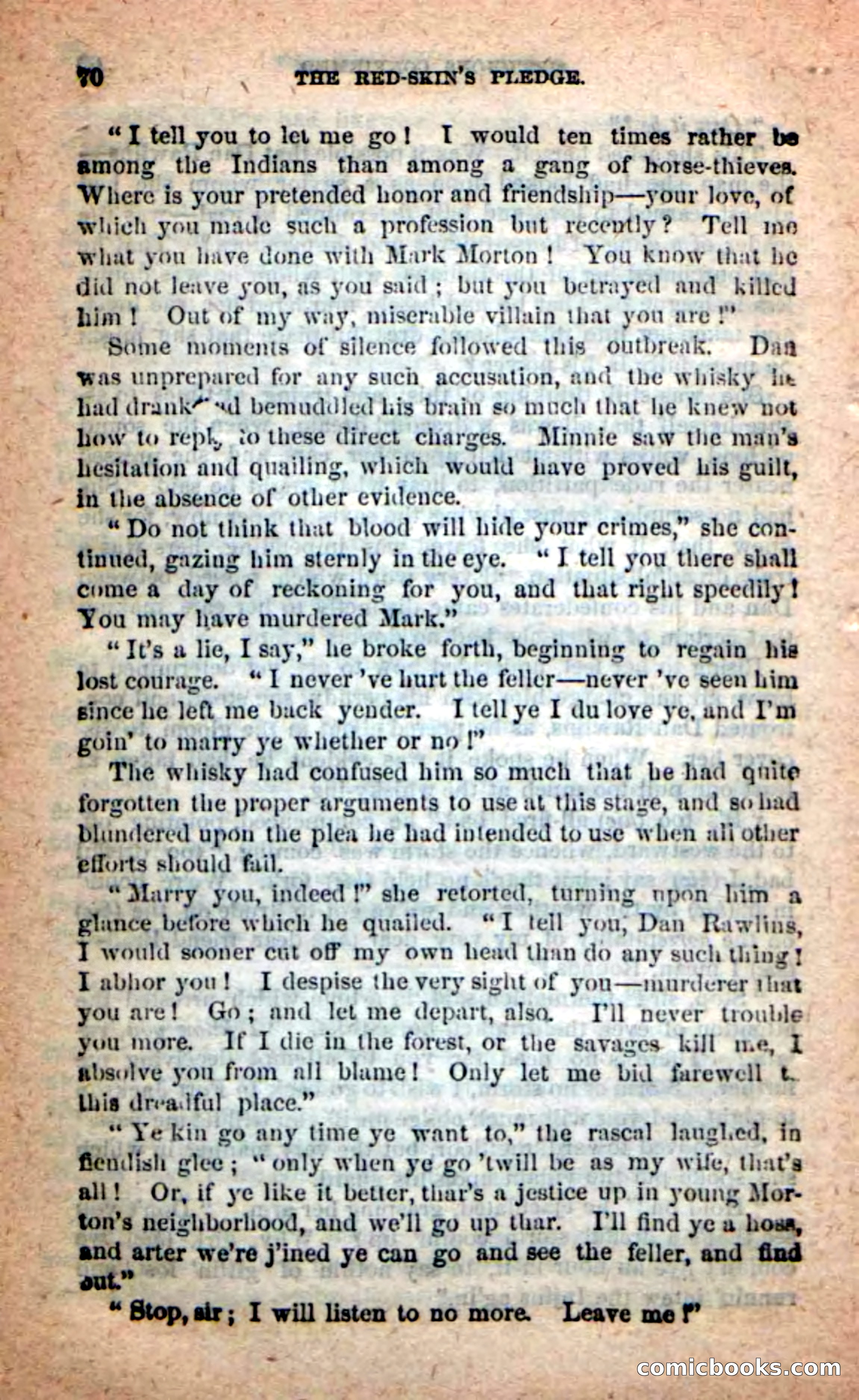Beadle's Dime Novels: Red-Skin's Pledge — page 66 of 100