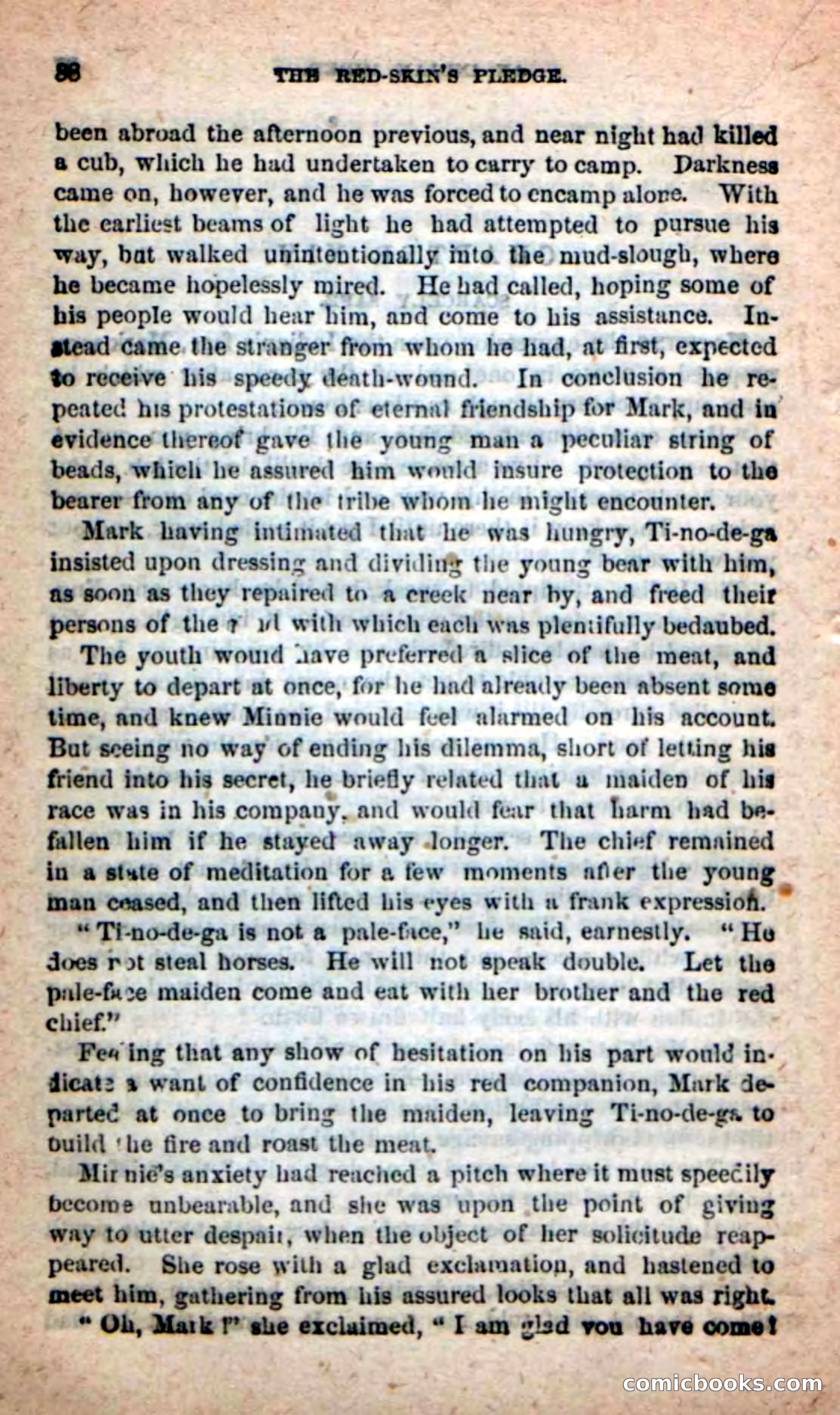 Beadle's Dime Novels: Red-Skin's Pledge — page 84 of 100
