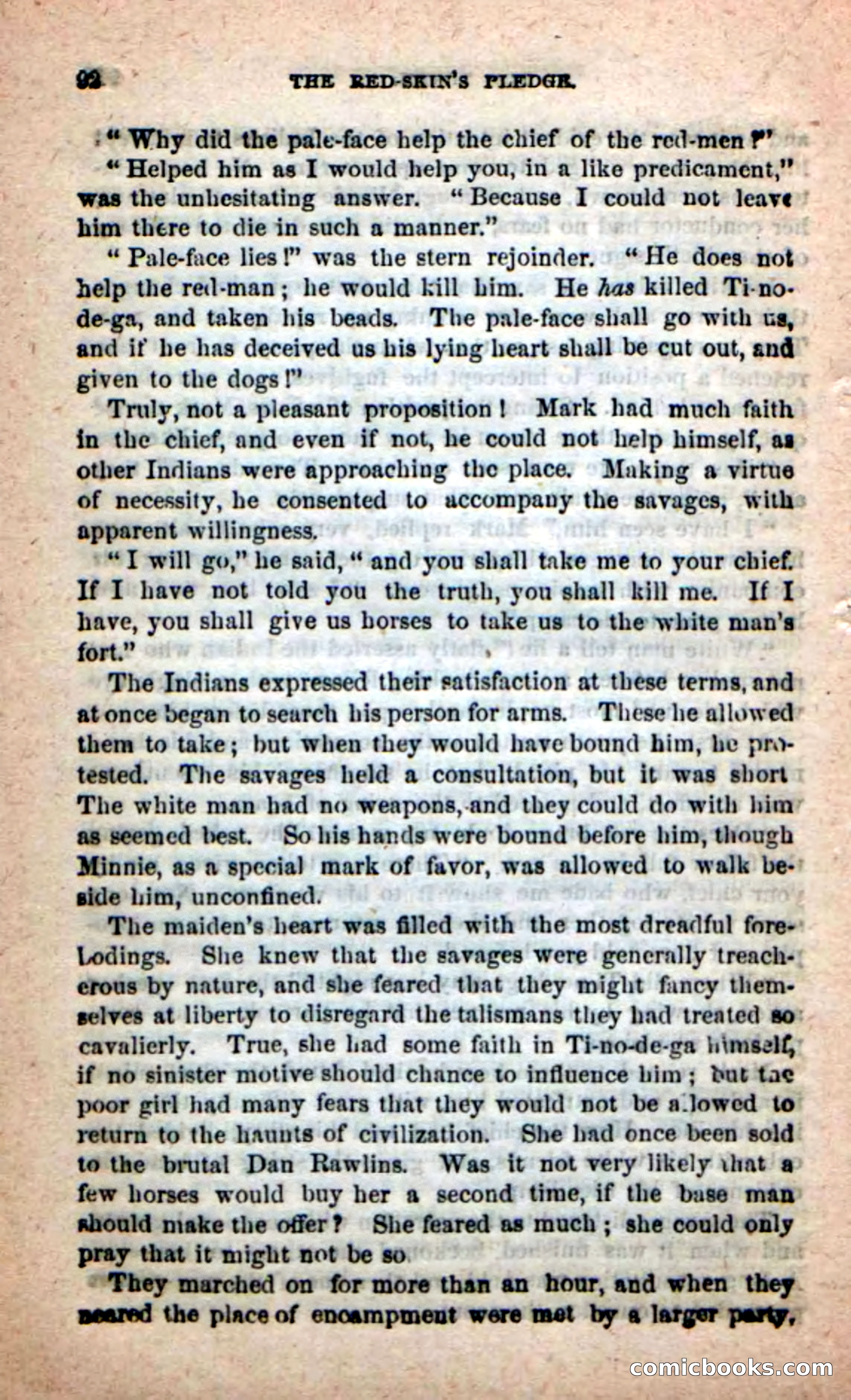 Beadle's Dime Novels: Red-Skin's Pledge — page 88 of 100