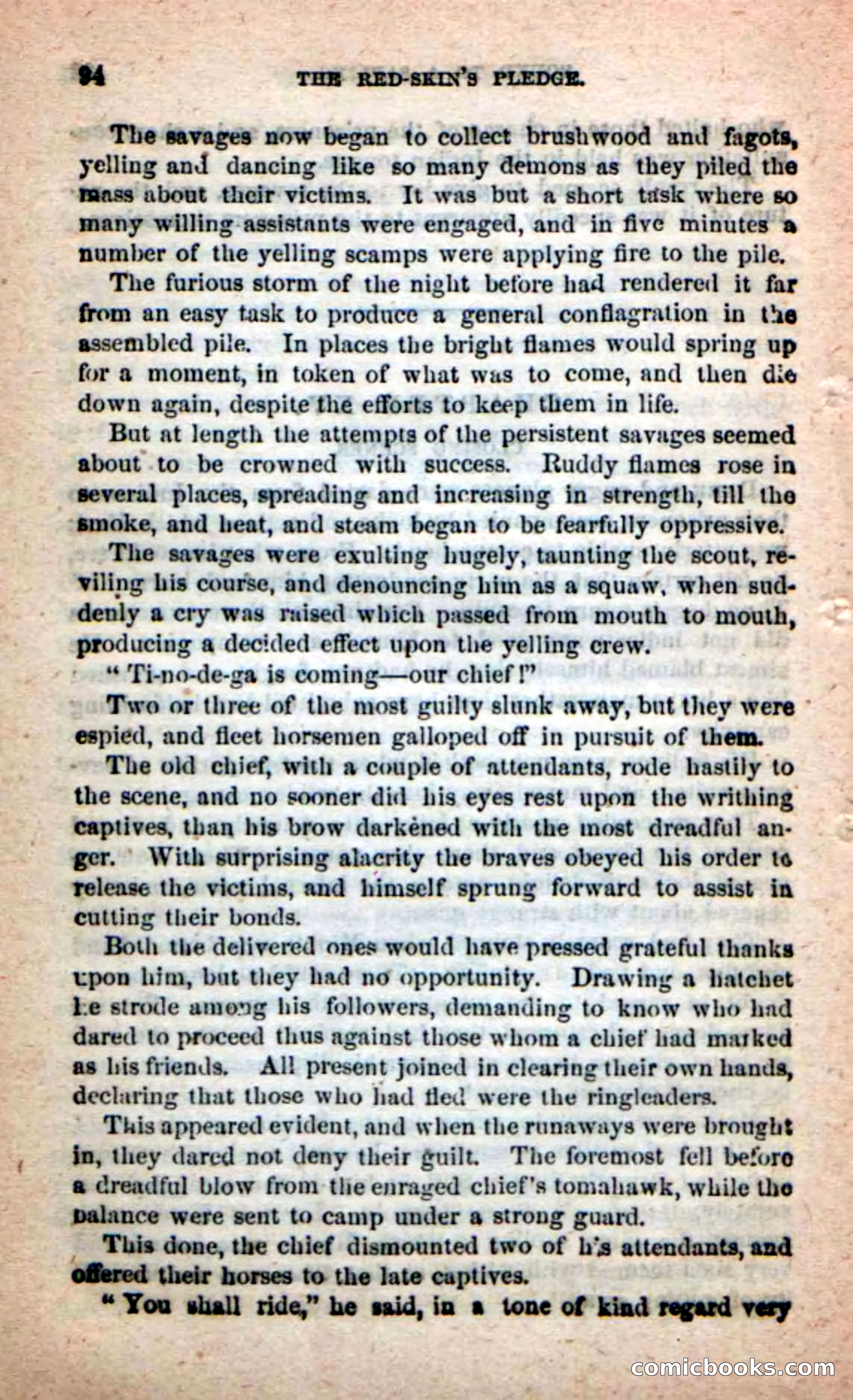 Beadle's Dime Novels: Red-Skin's Pledge — page 90 of 100
