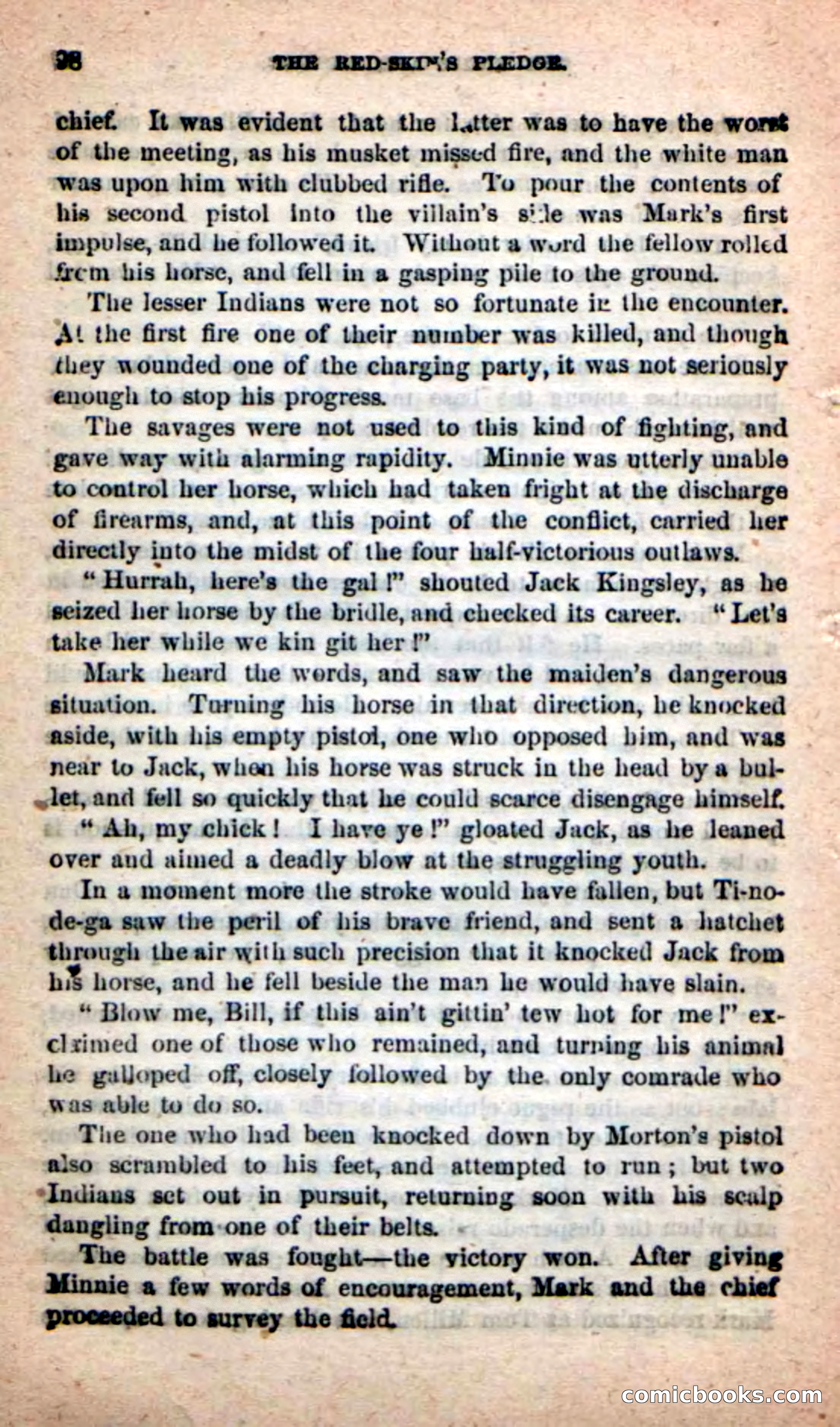 Beadle's Dime Novels: Red-Skin's Pledge — page 94 of 100