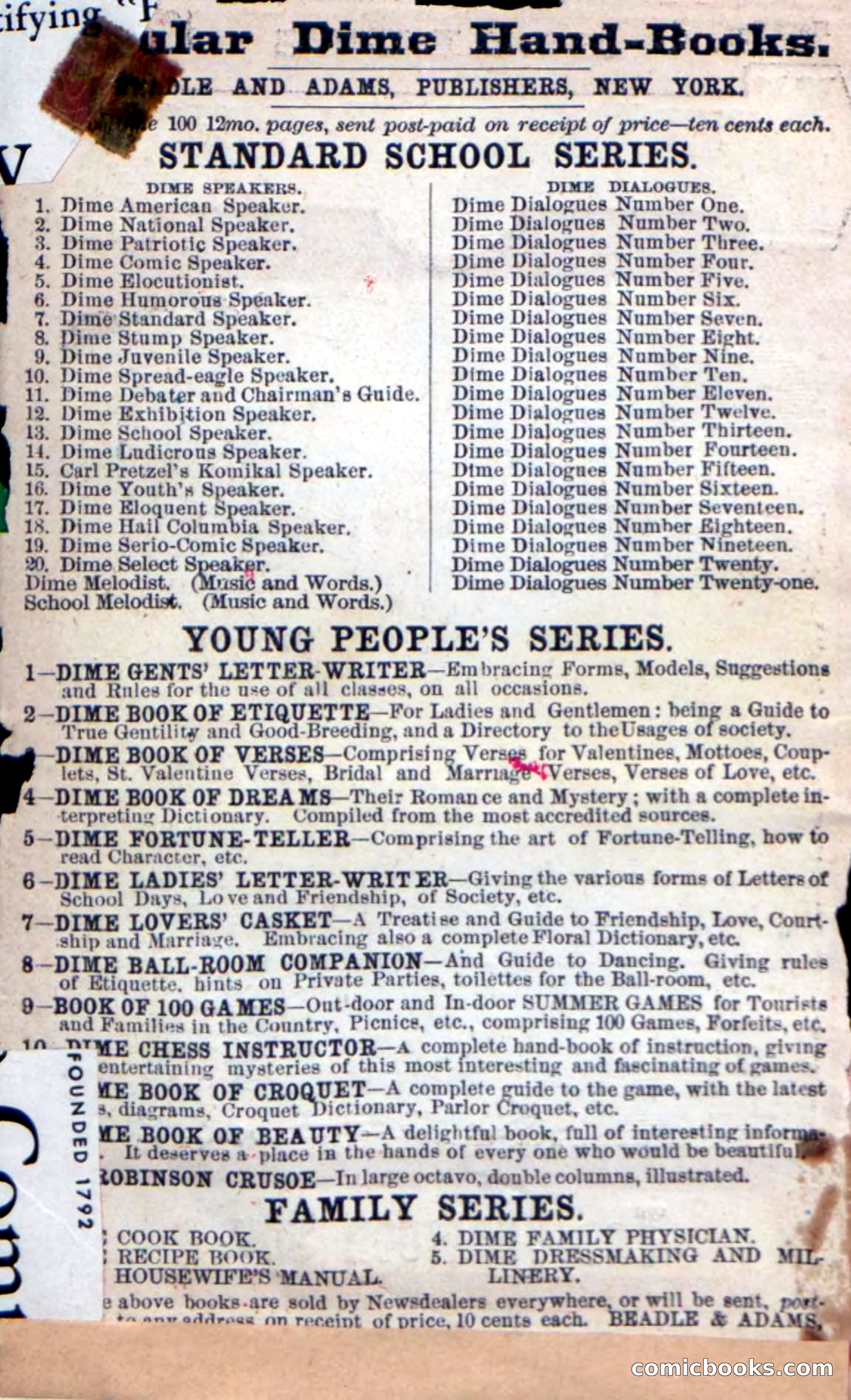 Beadle's New Dime Novels: The Quadroon Spy — page 2 of 100