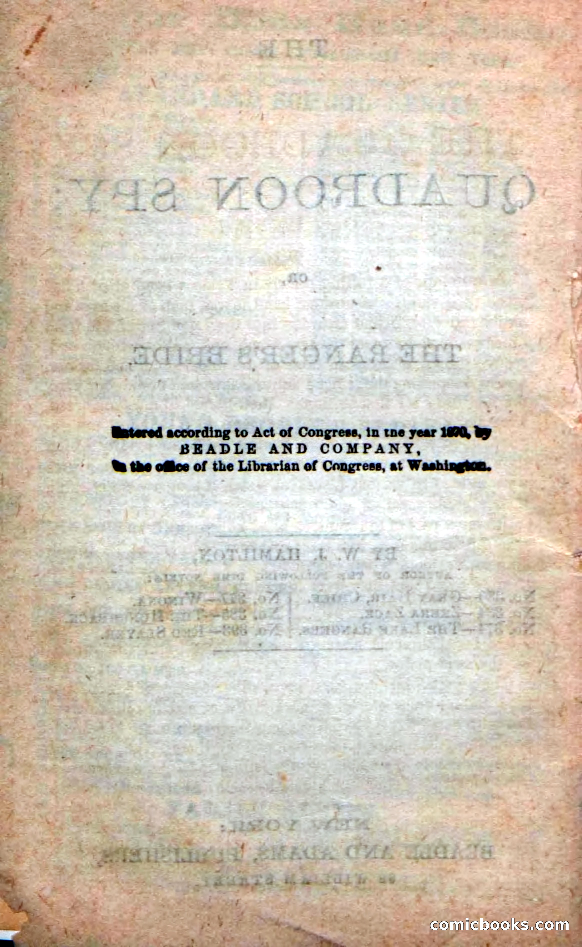 Beadle's New Dime Novels: The Quadroon Spy — page 4 of 100