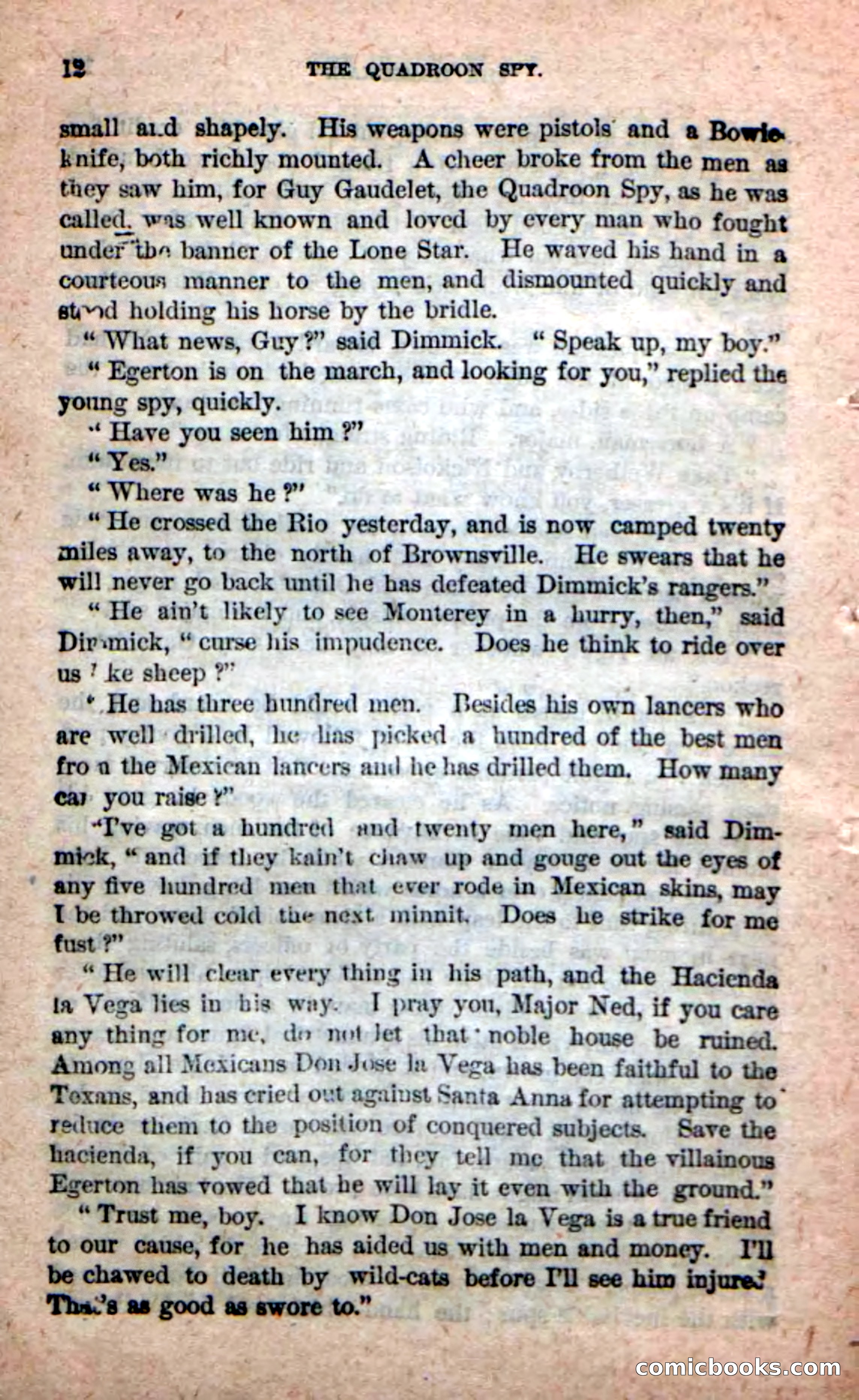 Beadle's New Dime Novels: The Quadroon Spy — page 8 of 100