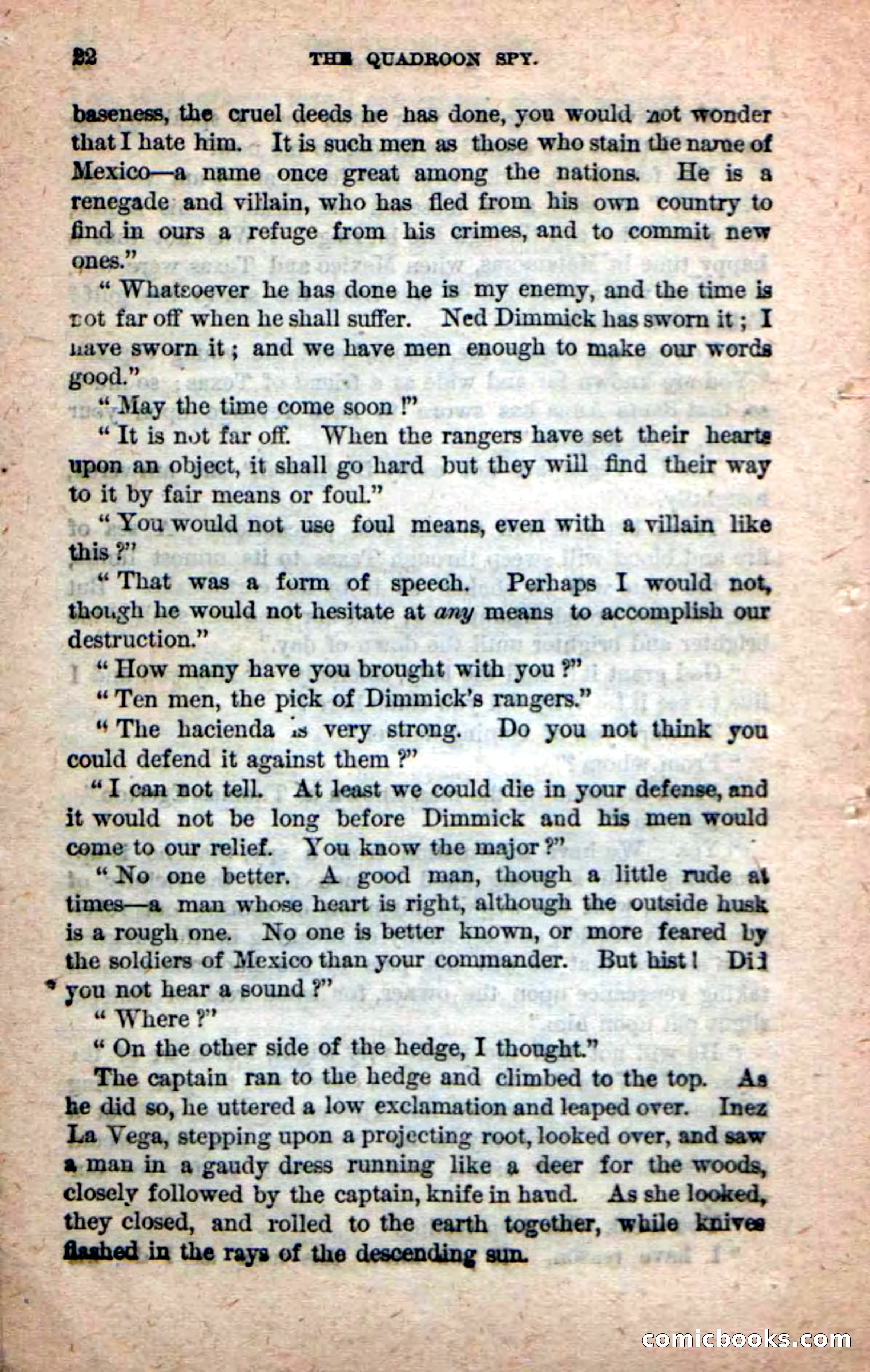 Beadle's New Dime Novels: The Quadroon Spy — page 18 of 100