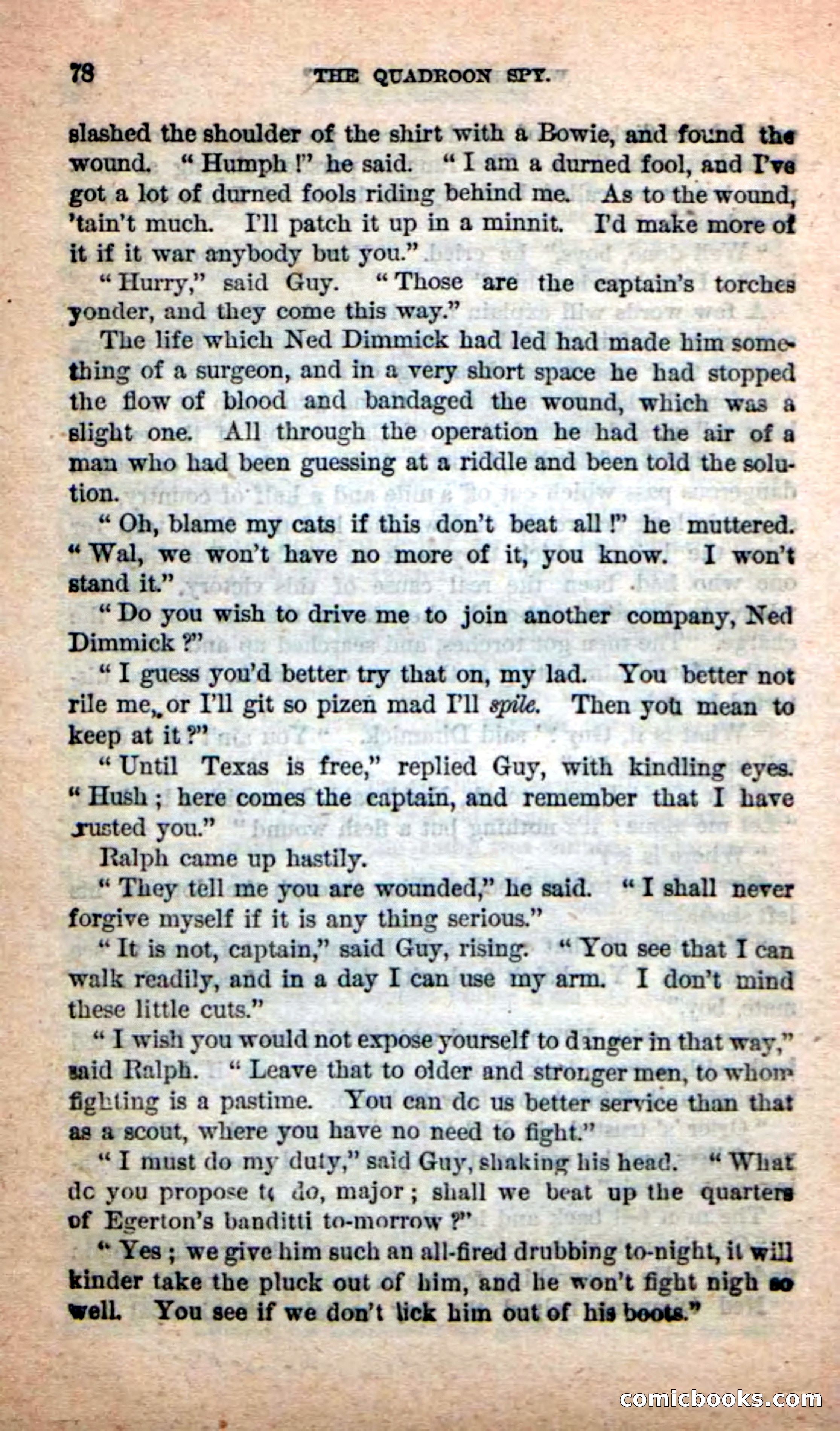 Beadle's New Dime Novels: The Quadroon Spy — page 74 of 100