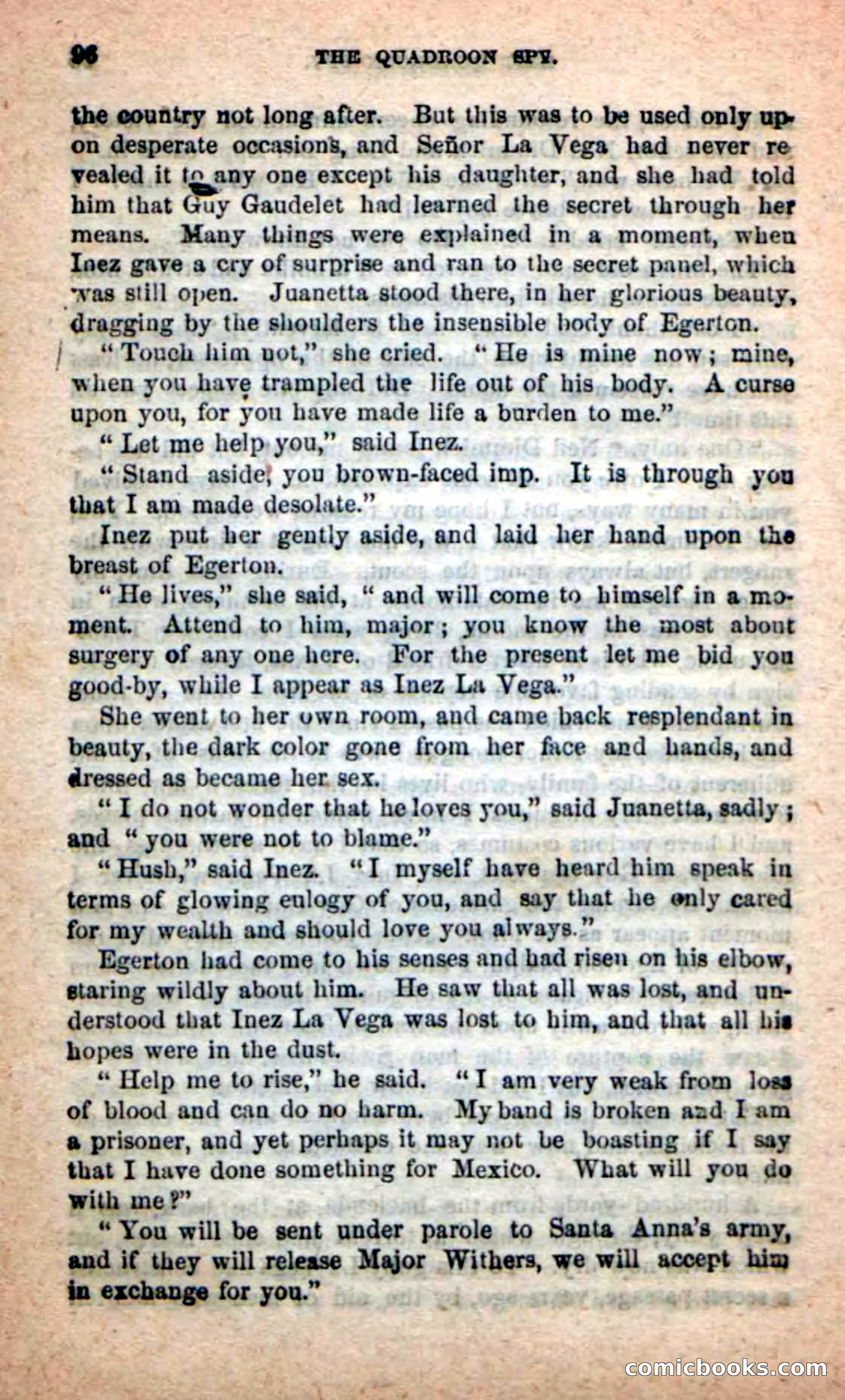 Beadle's New Dime Novels: The Quadroon Spy — page 92 of 100