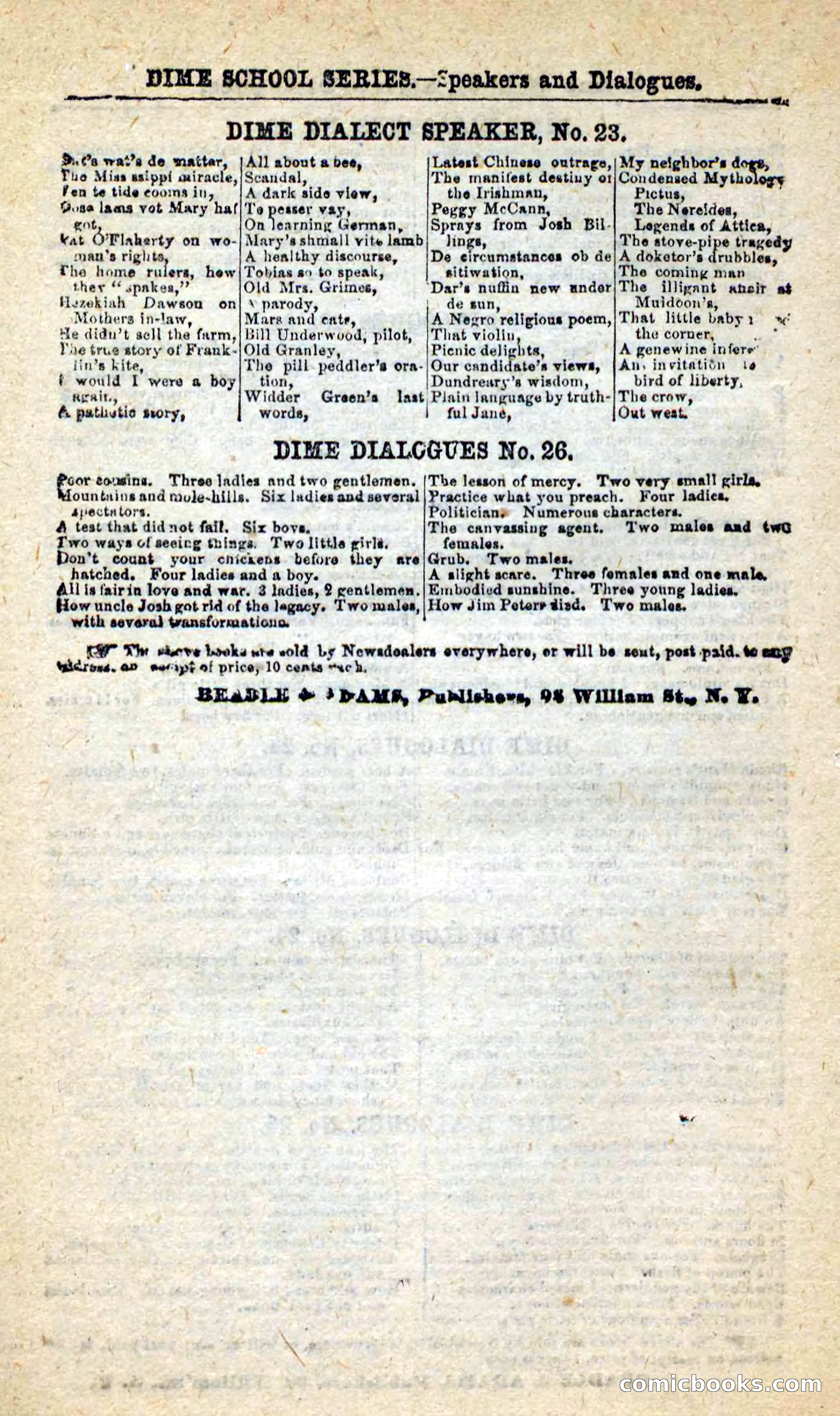 Beadle's New Dime Novels, No. 9 — page 98 of 100