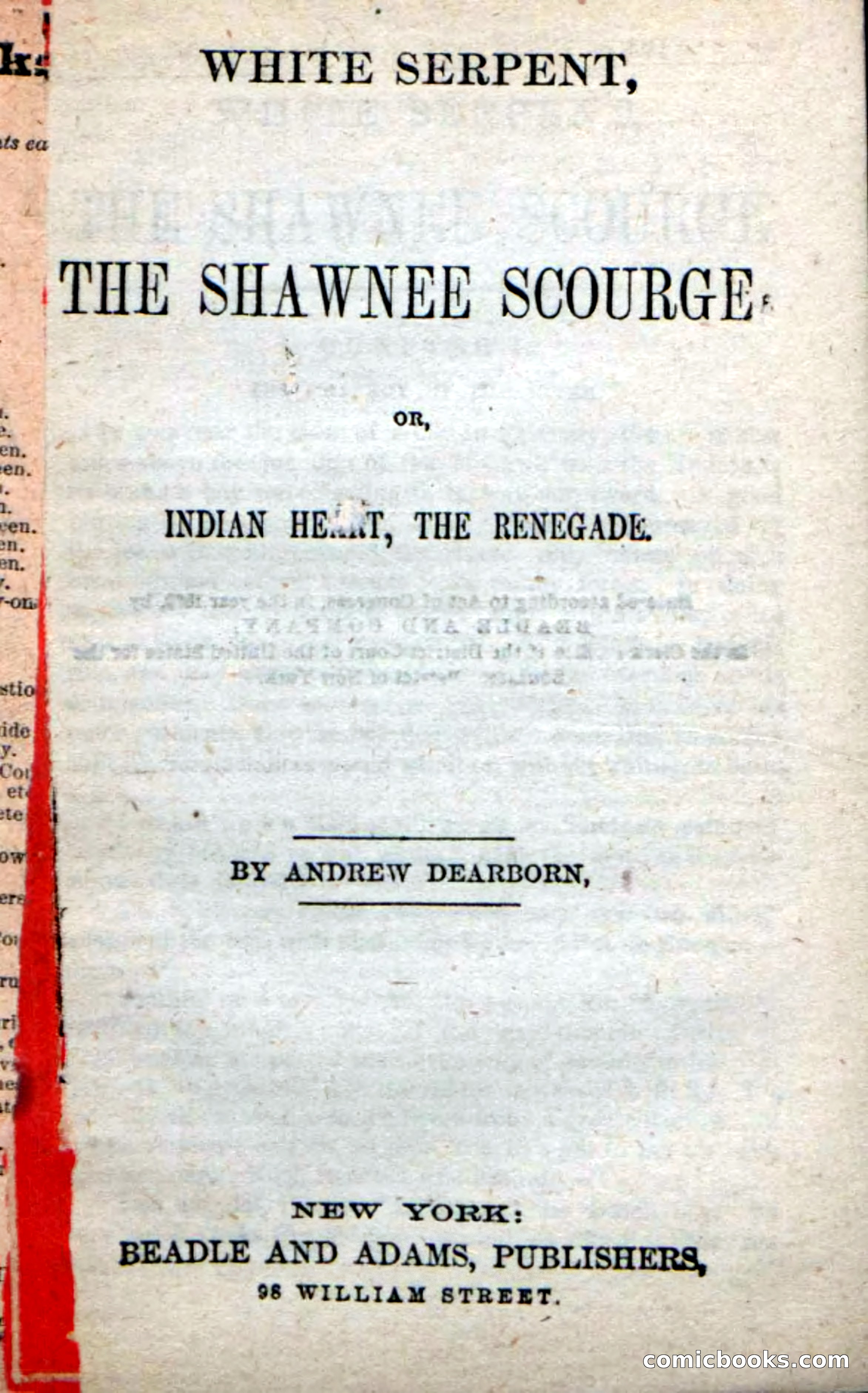 Beadle's New Dime Novels: White Serpent, the Scourge — page 3 of 101