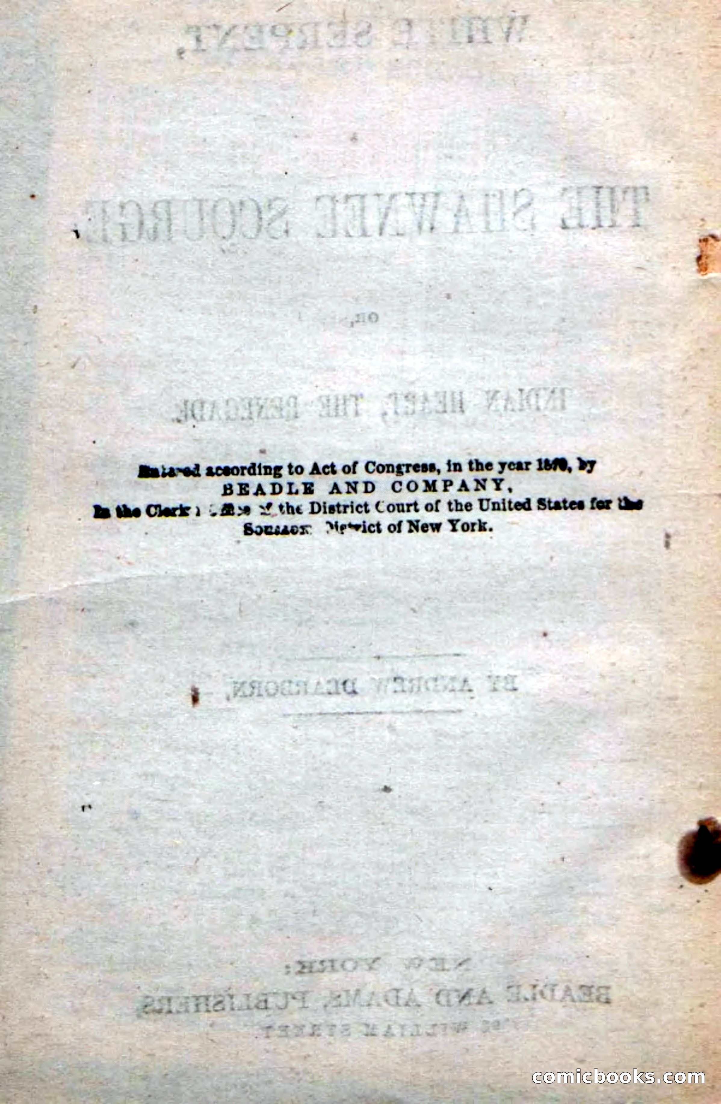 Beadle's New Dime Novels: White Serpent, the Scourge — page 4 of 101