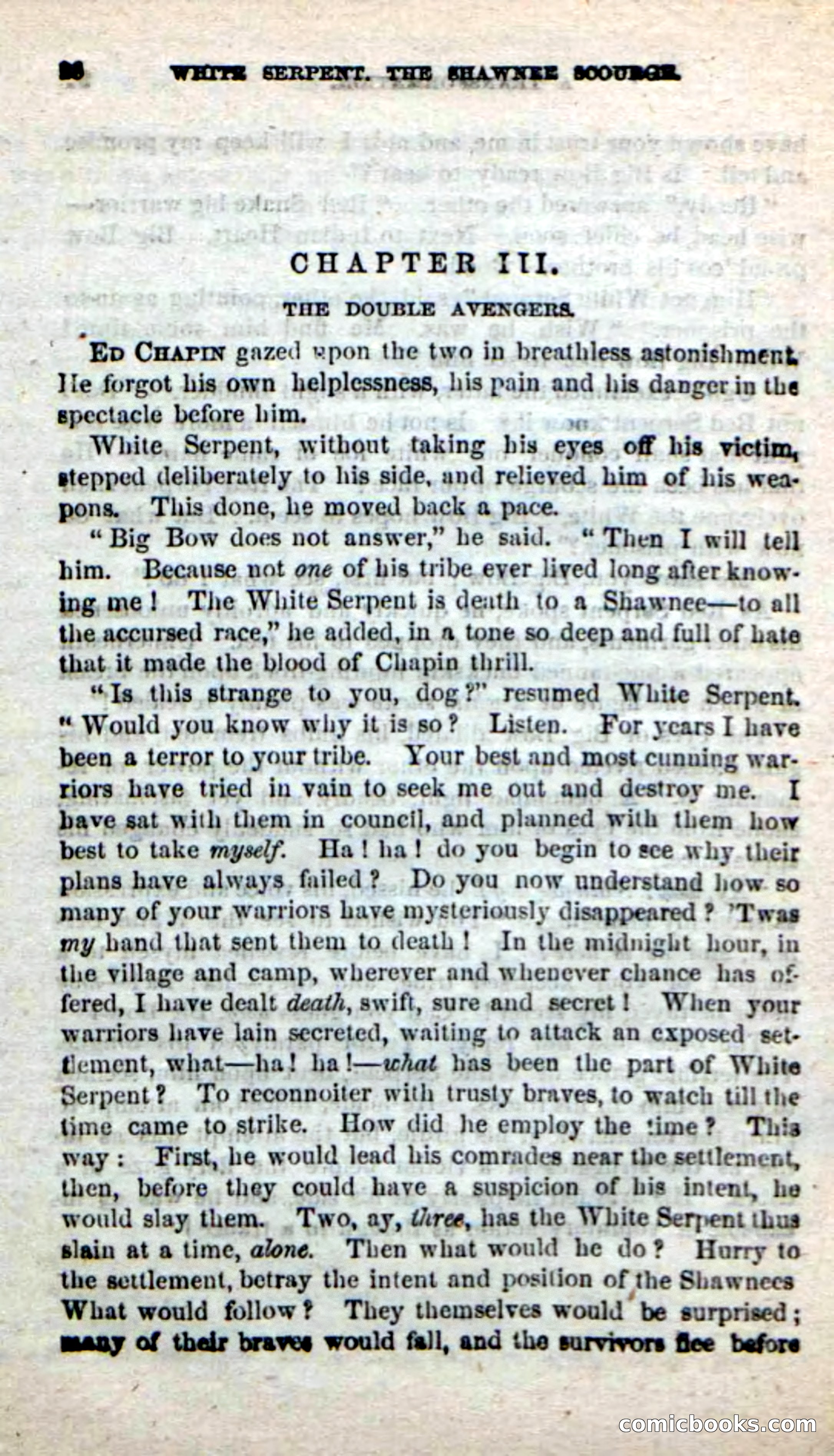 Beadle's New Dime Novels: White Serpent, the Scourge — page 25 of 101