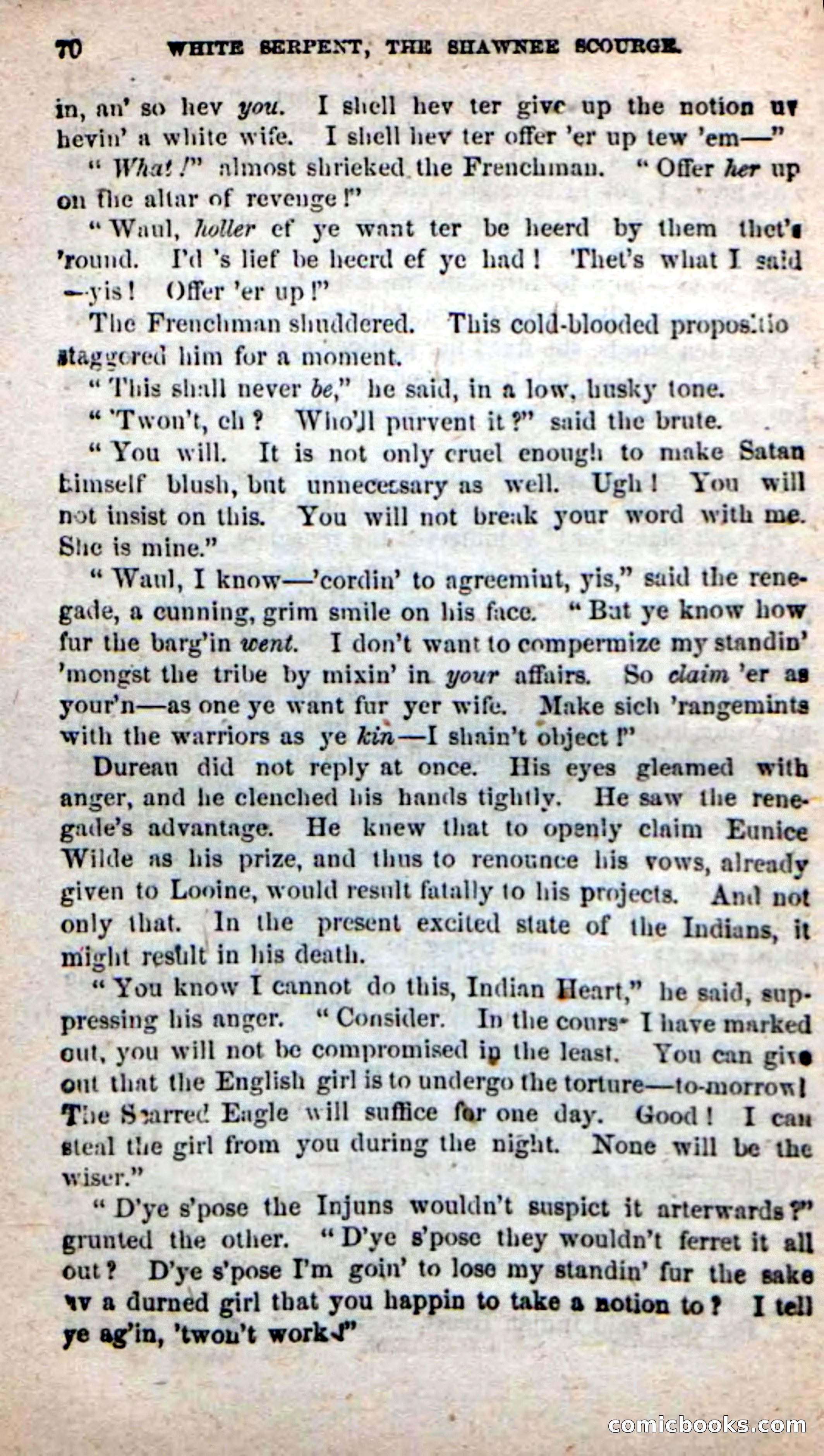 Beadle's New Dime Novels: White Serpent, the Scourge — page 67 of 101