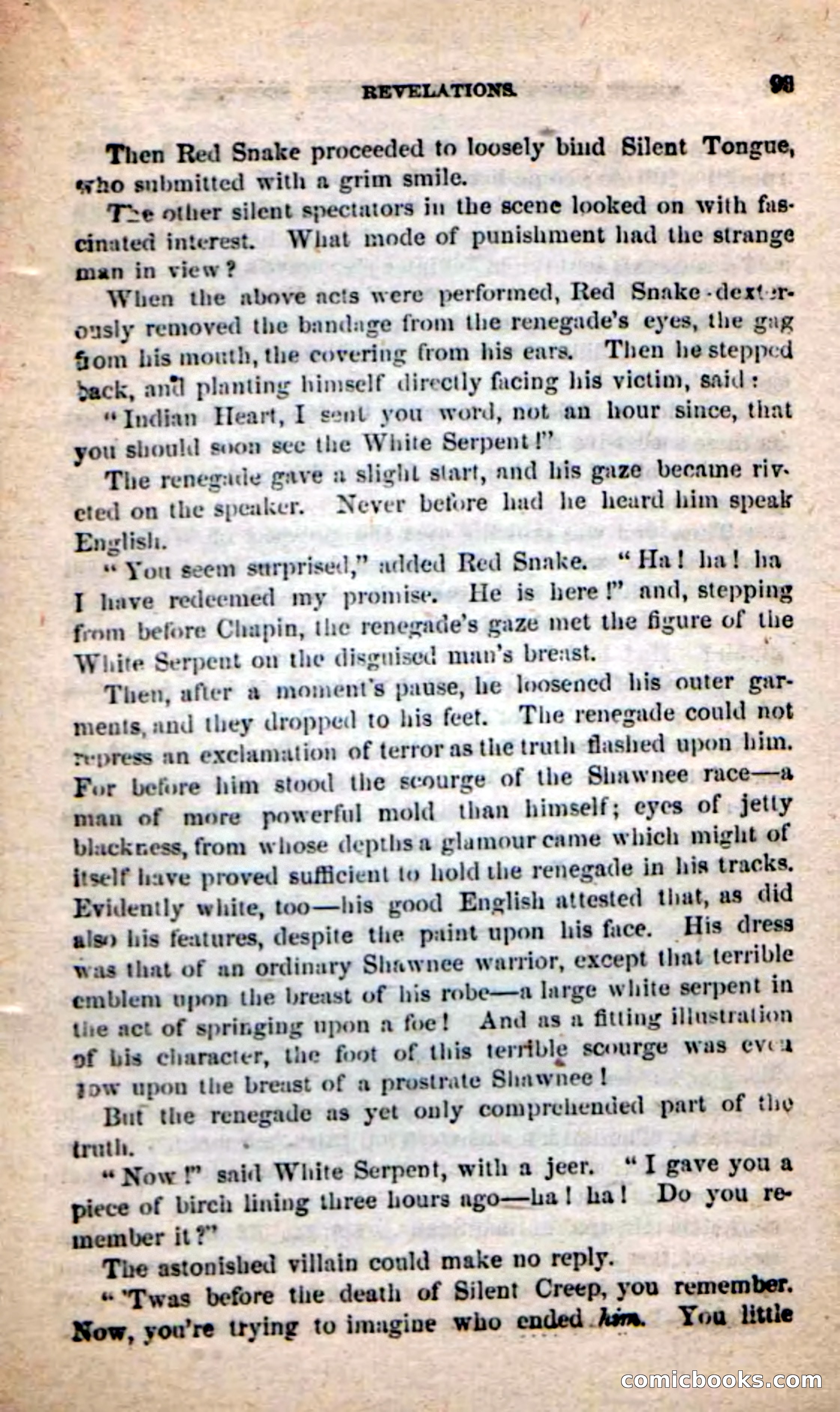 Beadle's New Dime Novels: White Serpent, the Scourge — page 90 of 101