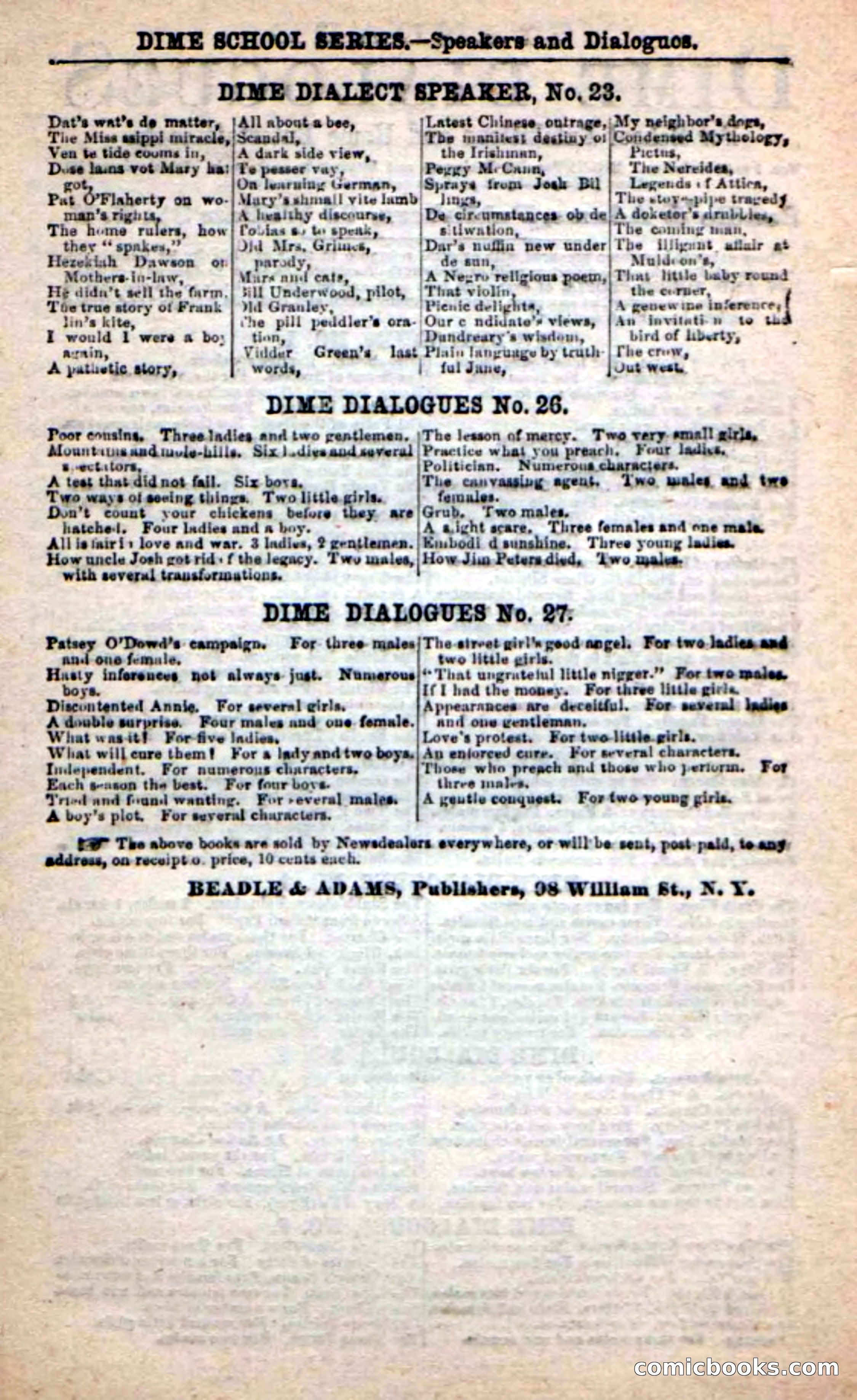 Beadle's New Dime Novels: White Serpent, the Scourge — page 99 of 101