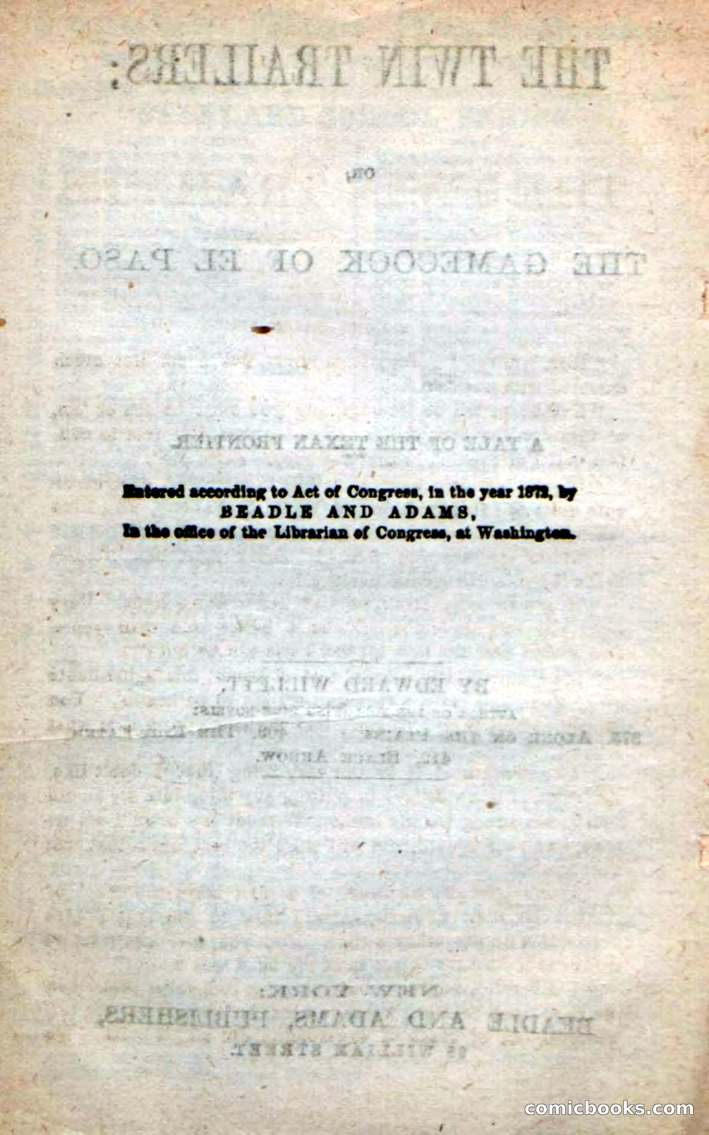 Beadle's New Dime Novels: The Twin Trailers — page 4 of 100
