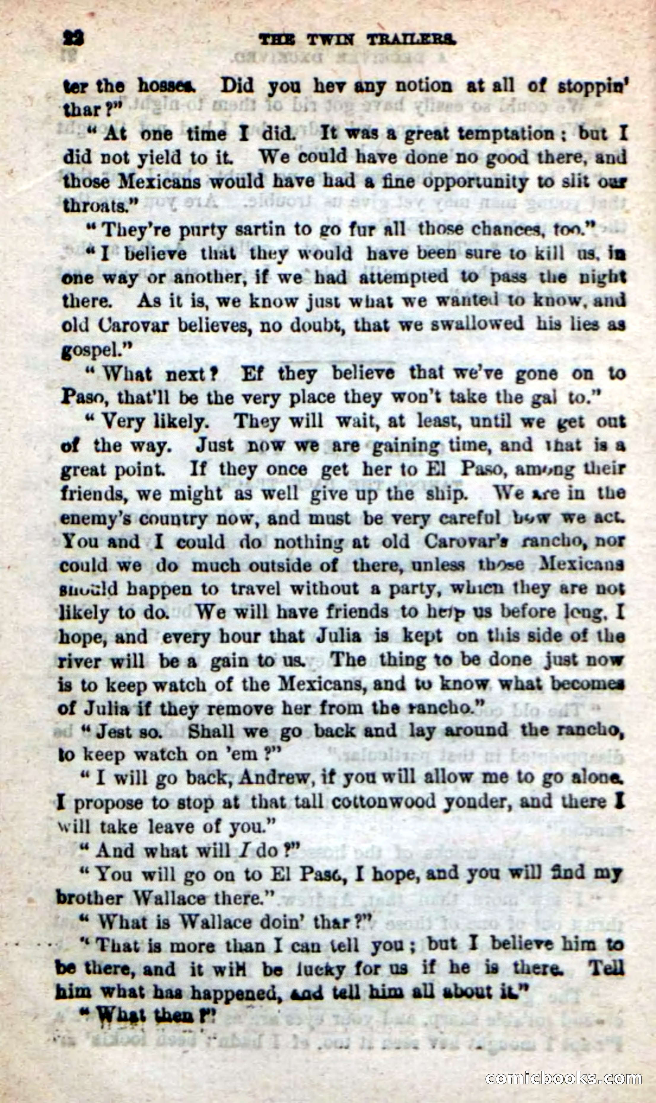 Beadle's New Dime Novels: The Twin Trailers — page 18 of 100