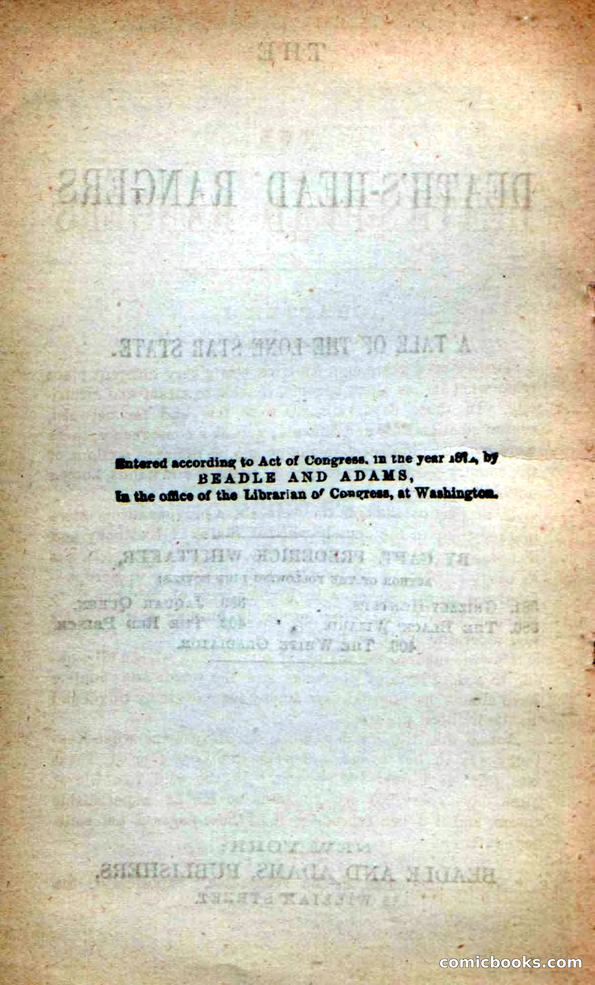 Beadle's New Dime Novels: The Death's-Head Rangers — page 4 of 100