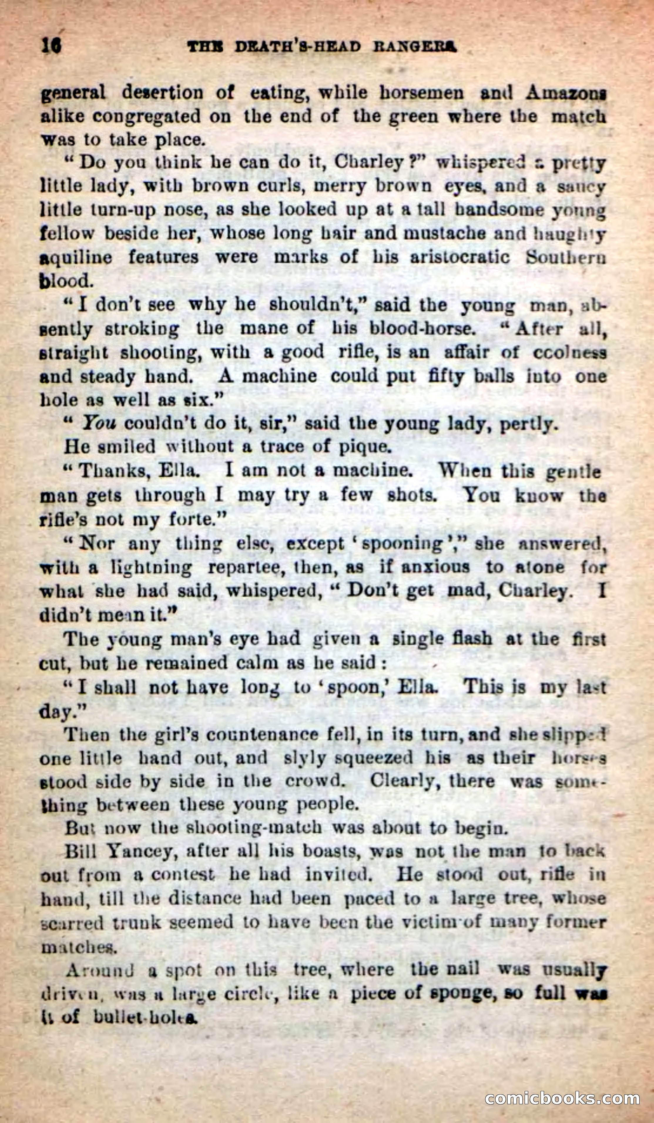 Beadle's New Dime Novels: The Death's-Head Rangers — page 12 of 100