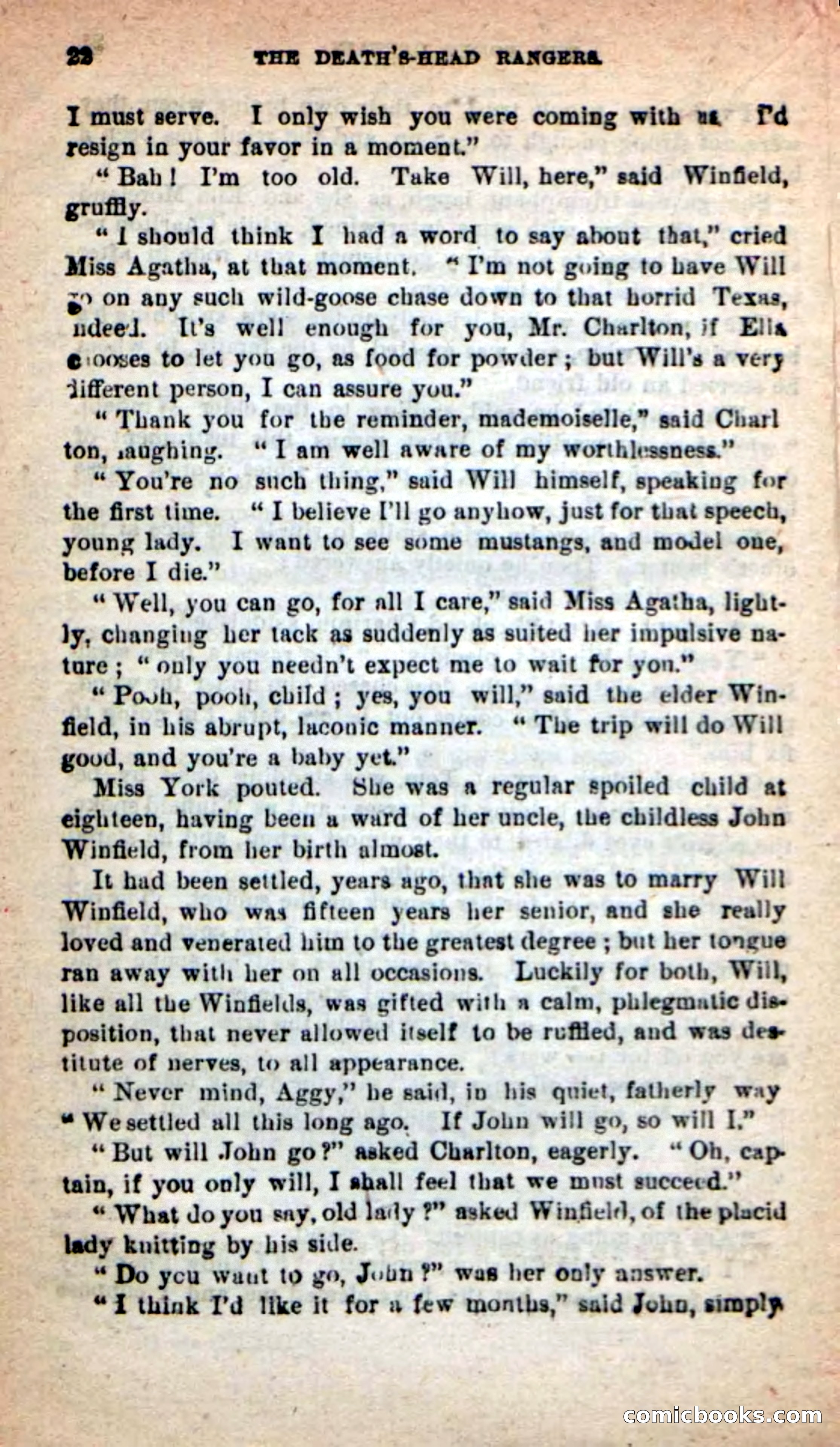Beadle's New Dime Novels: The Death's-Head Rangers — page 18 of 100