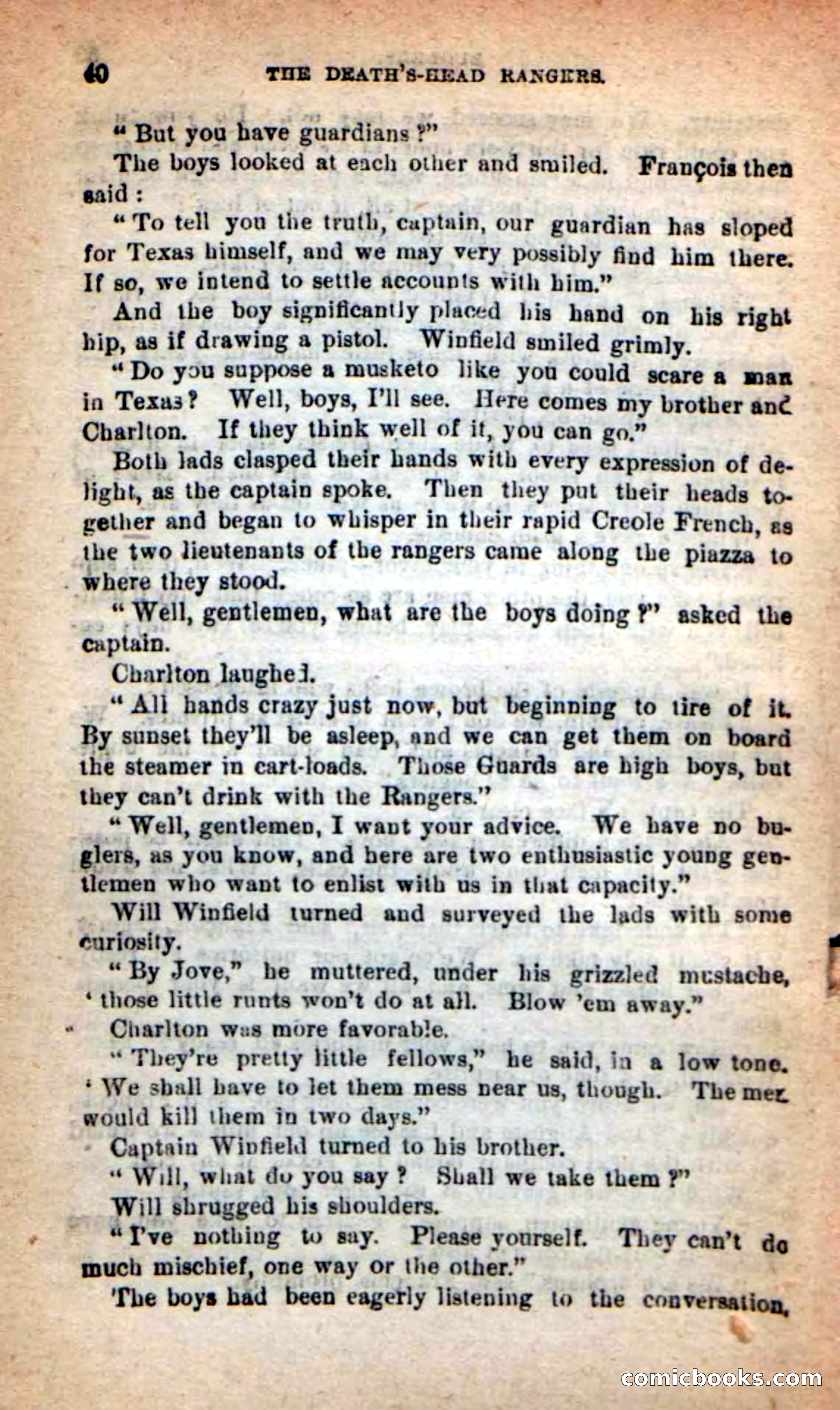 Beadle's New Dime Novels: The Death's-Head Rangers — page 36 of 100