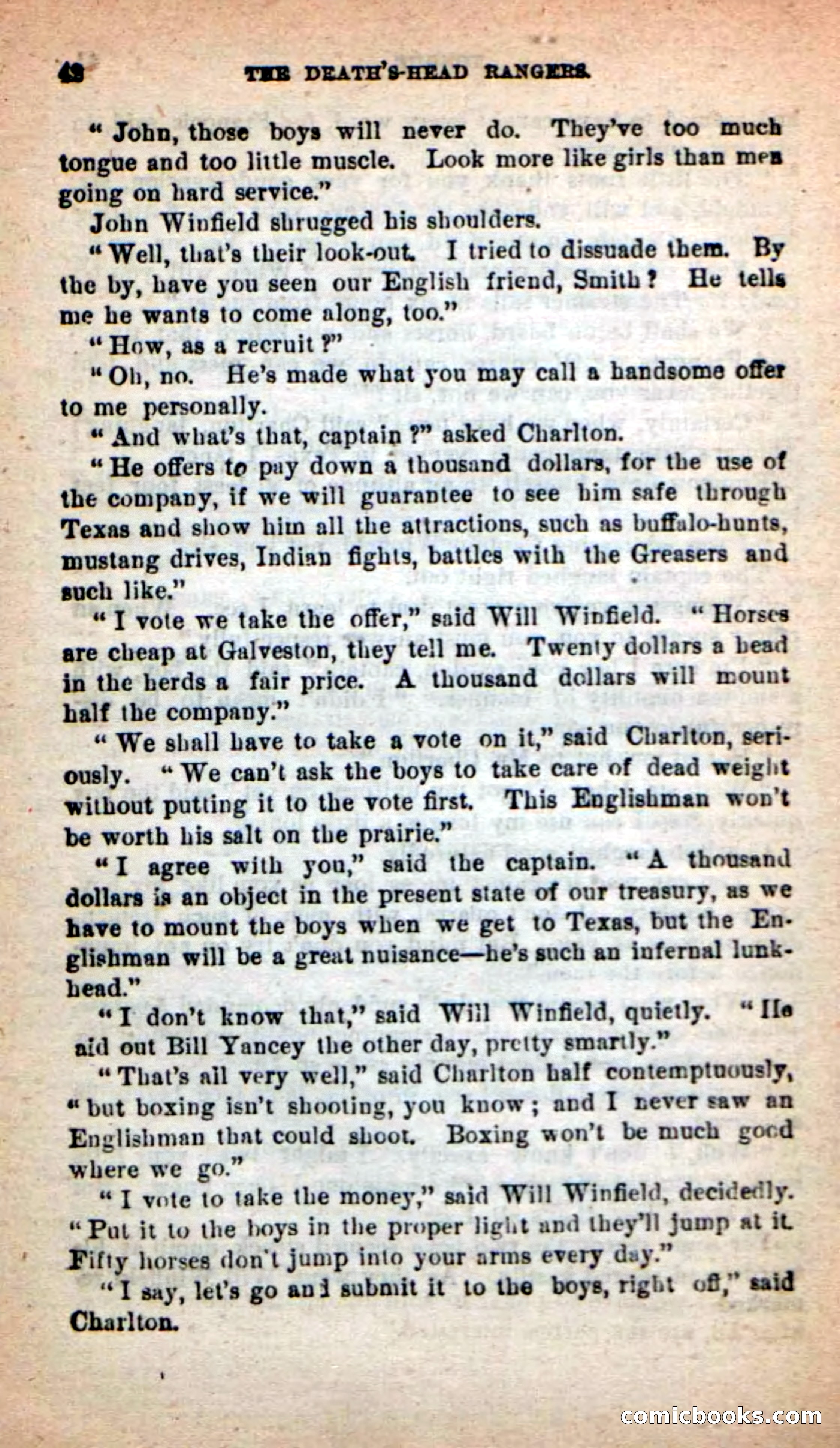 Beadle's New Dime Novels: The Death's-Head Rangers — page 38 of 100