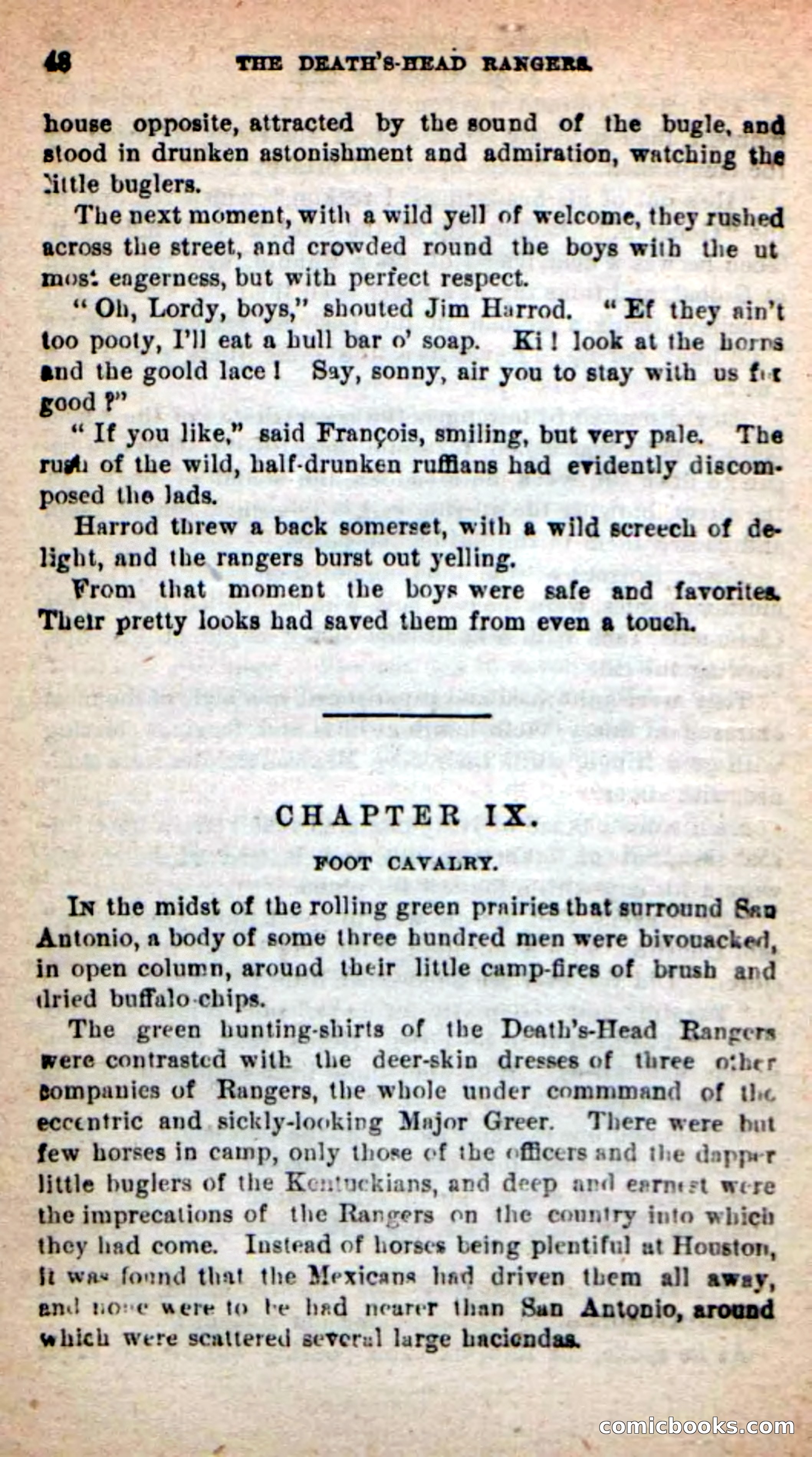 Beadle's New Dime Novels: The Death's-Head Rangers — page 44 of 100