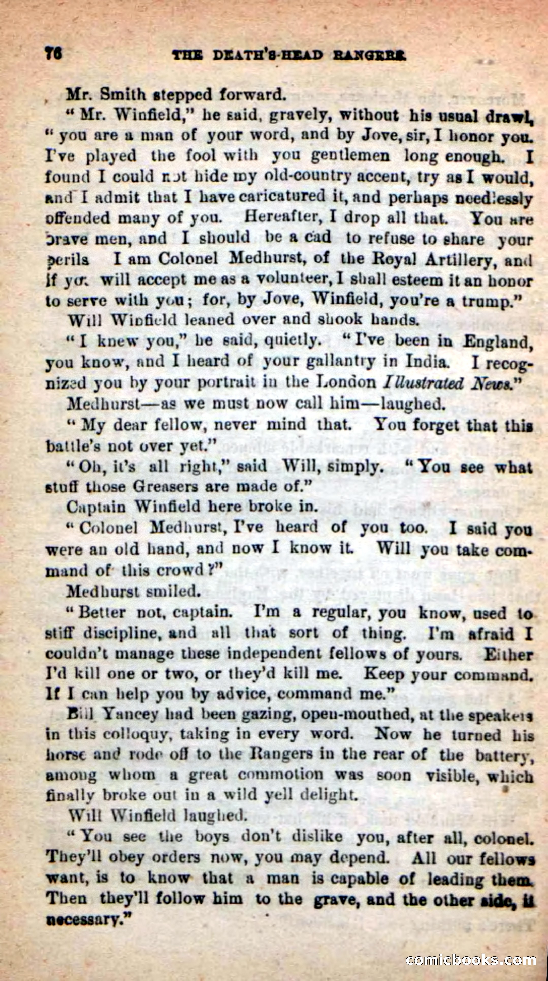 Beadle's New Dime Novels: The Death's-Head Rangers — page 72 of 100