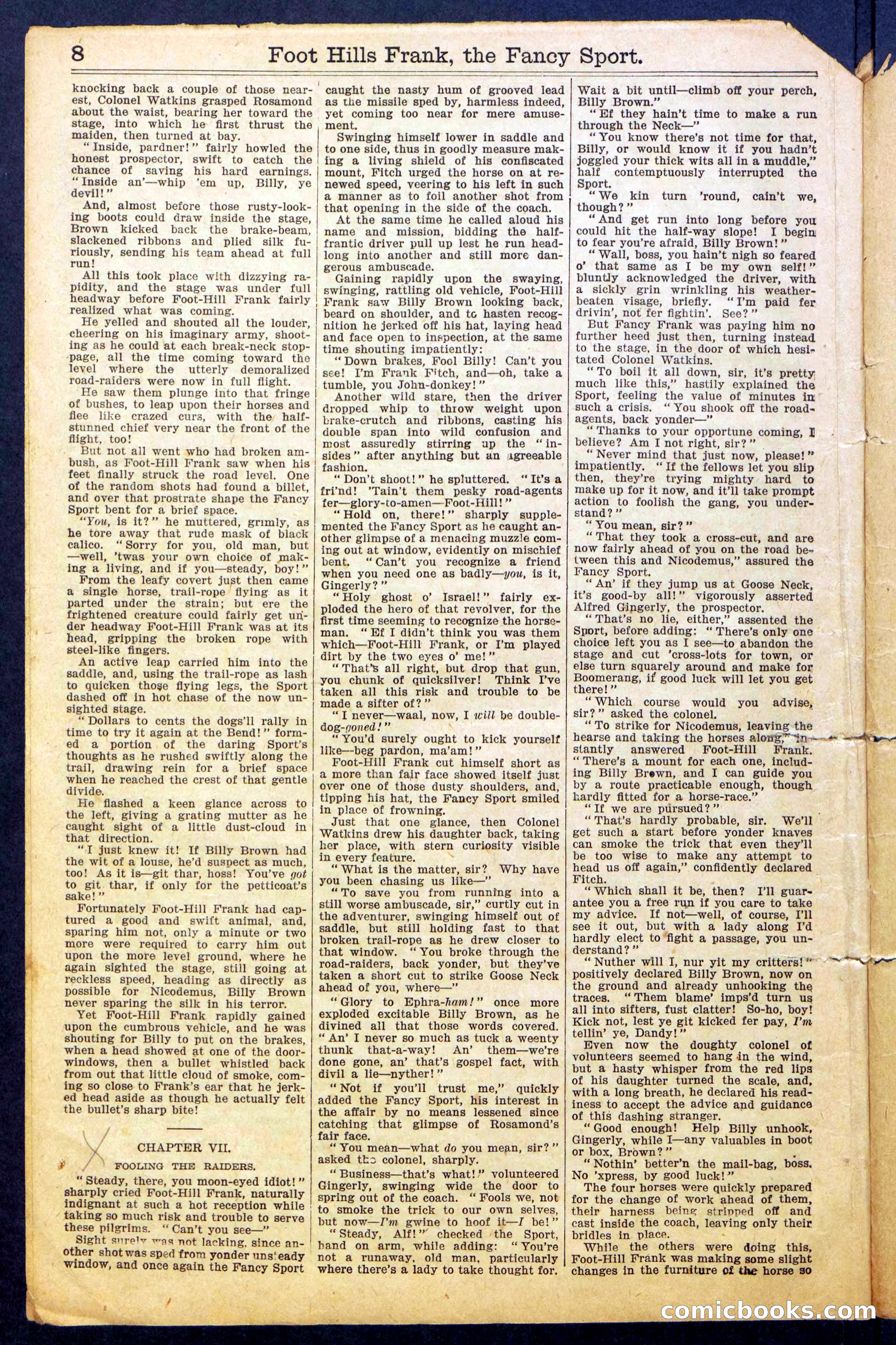 Foot-Hills Frank; or, The Rivals of the Road — page 10 of 36