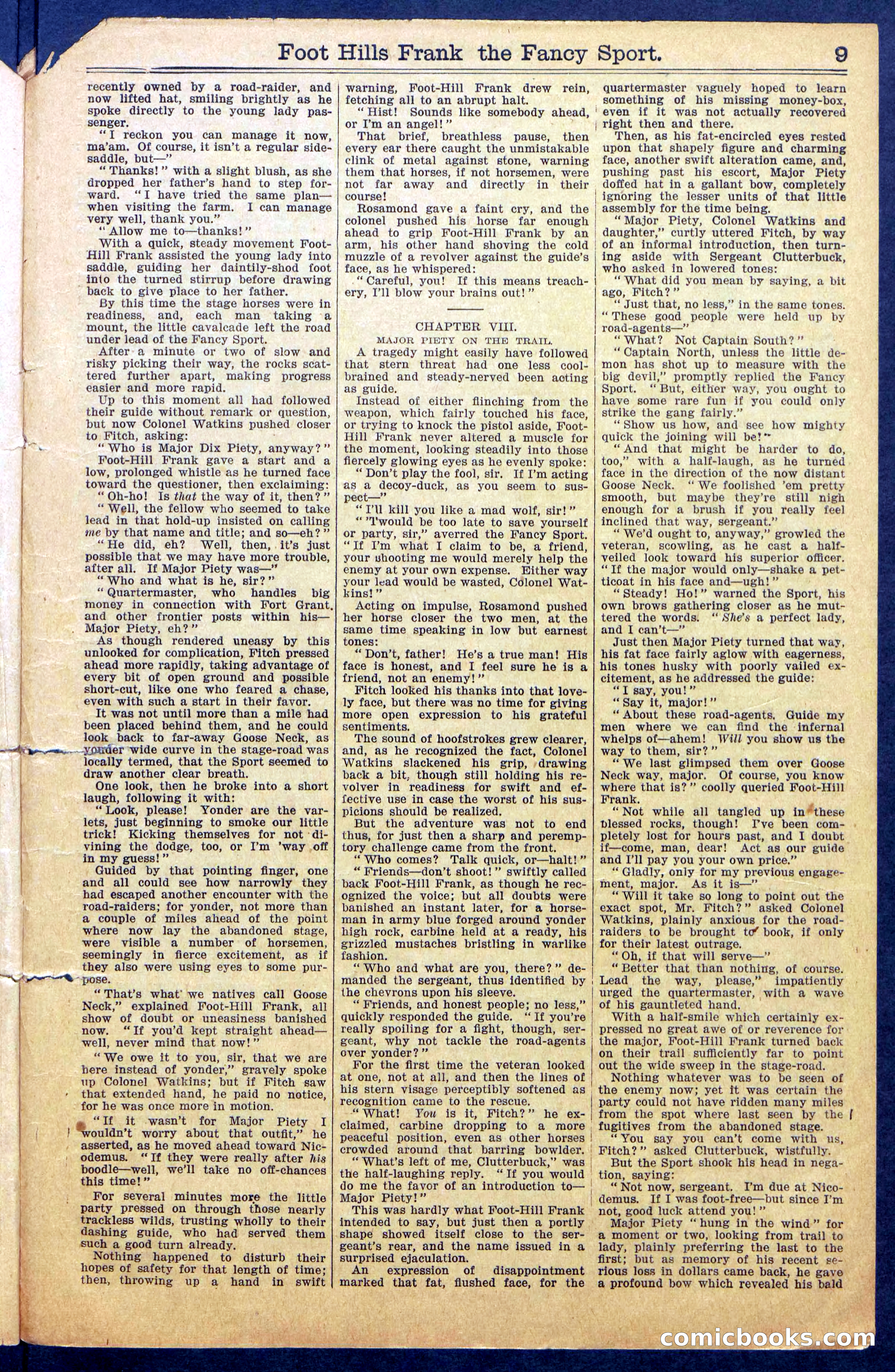 Foot-Hills Frank; or, The Rivals of the Road — page 11 of 36