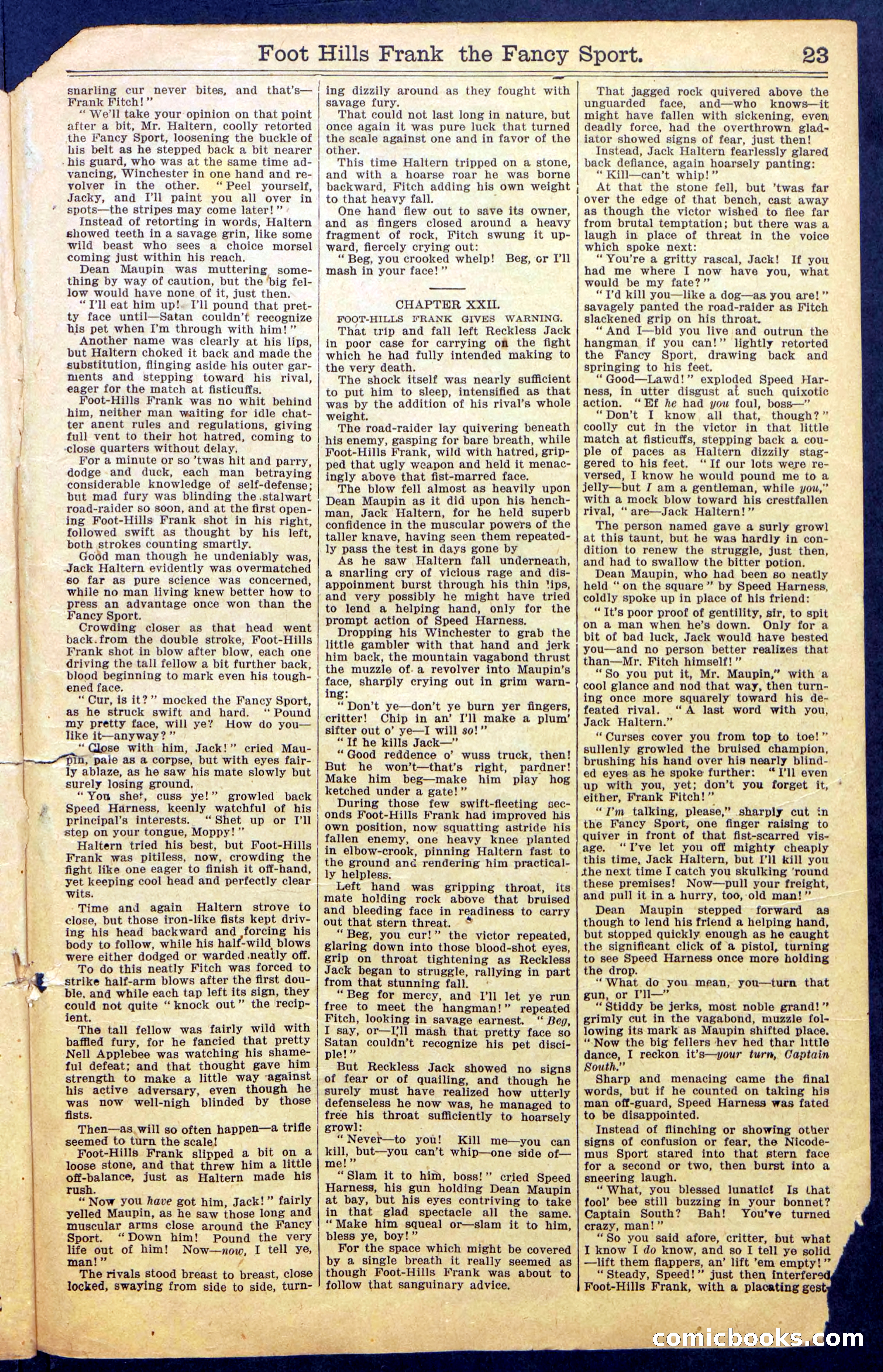 Foot-Hills Frank; or, The Rivals of the Road — page 25 of 36