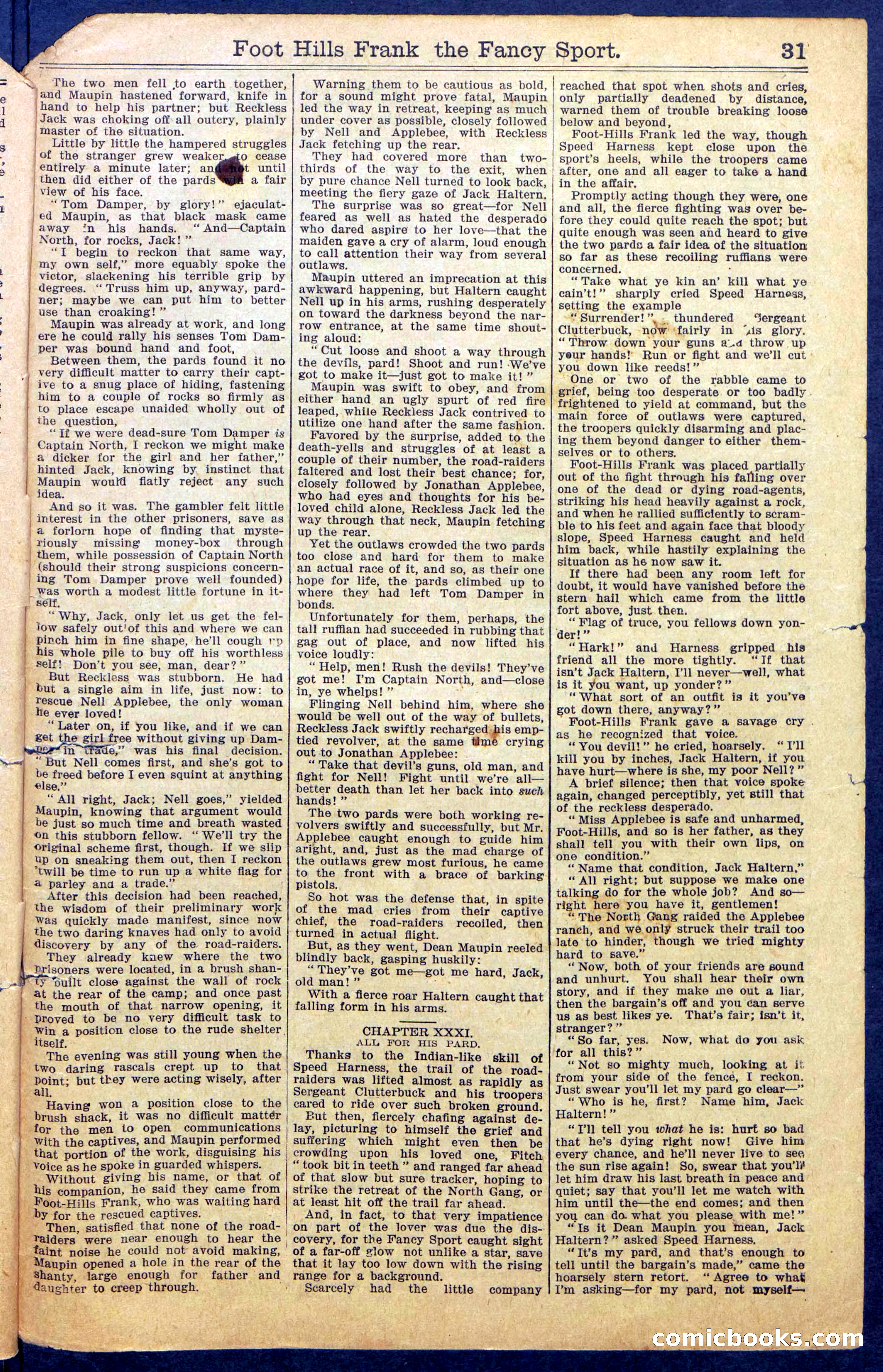Foot-Hills Frank; or, The Rivals of the Road — page 33 of 36