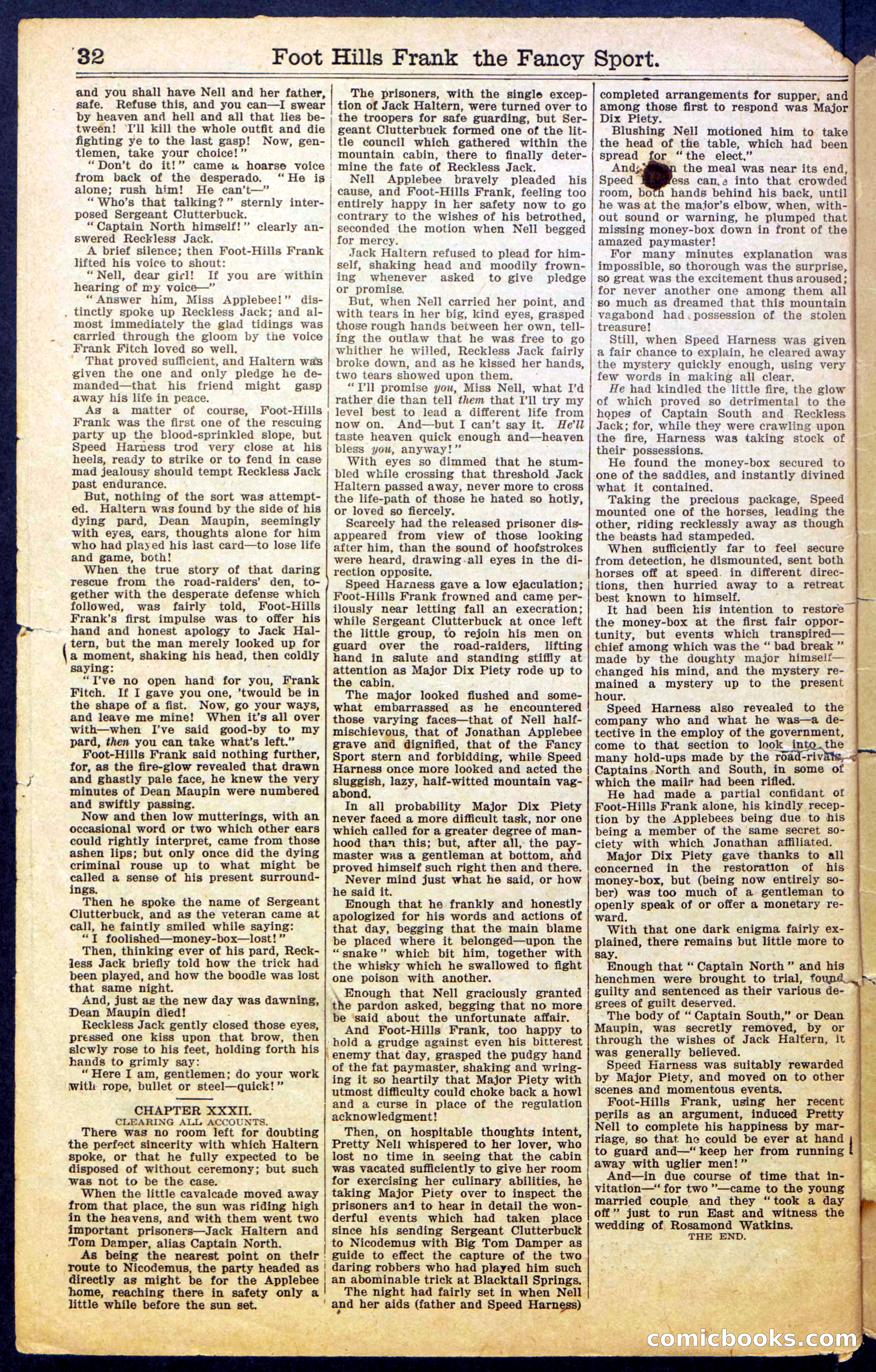Foot-Hills Frank; or, The Rivals of the Road — page 34 of 36