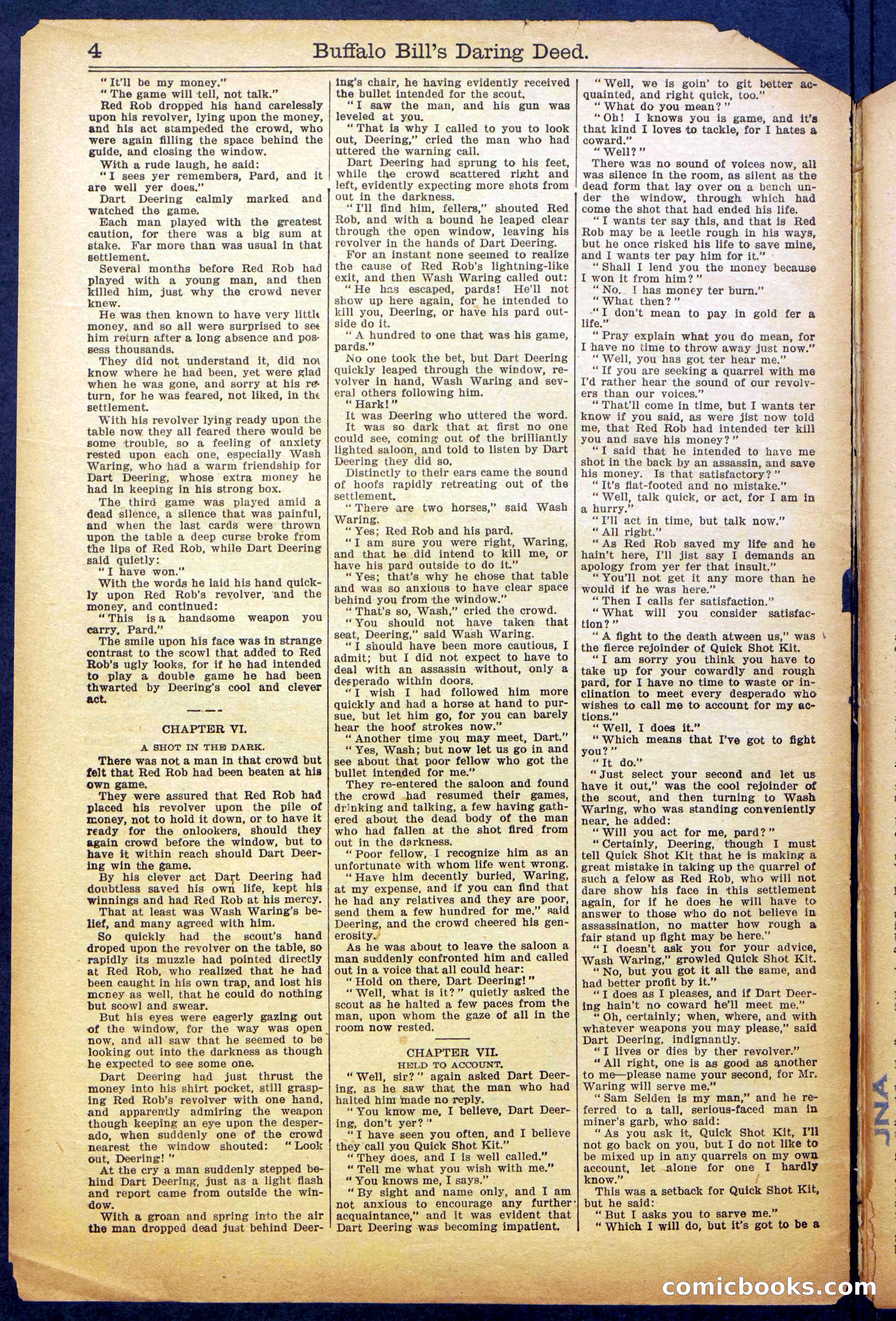 Buffalo Bill's Daring Deed; or, The Scourge of the Cold Rail — page 6 of 36