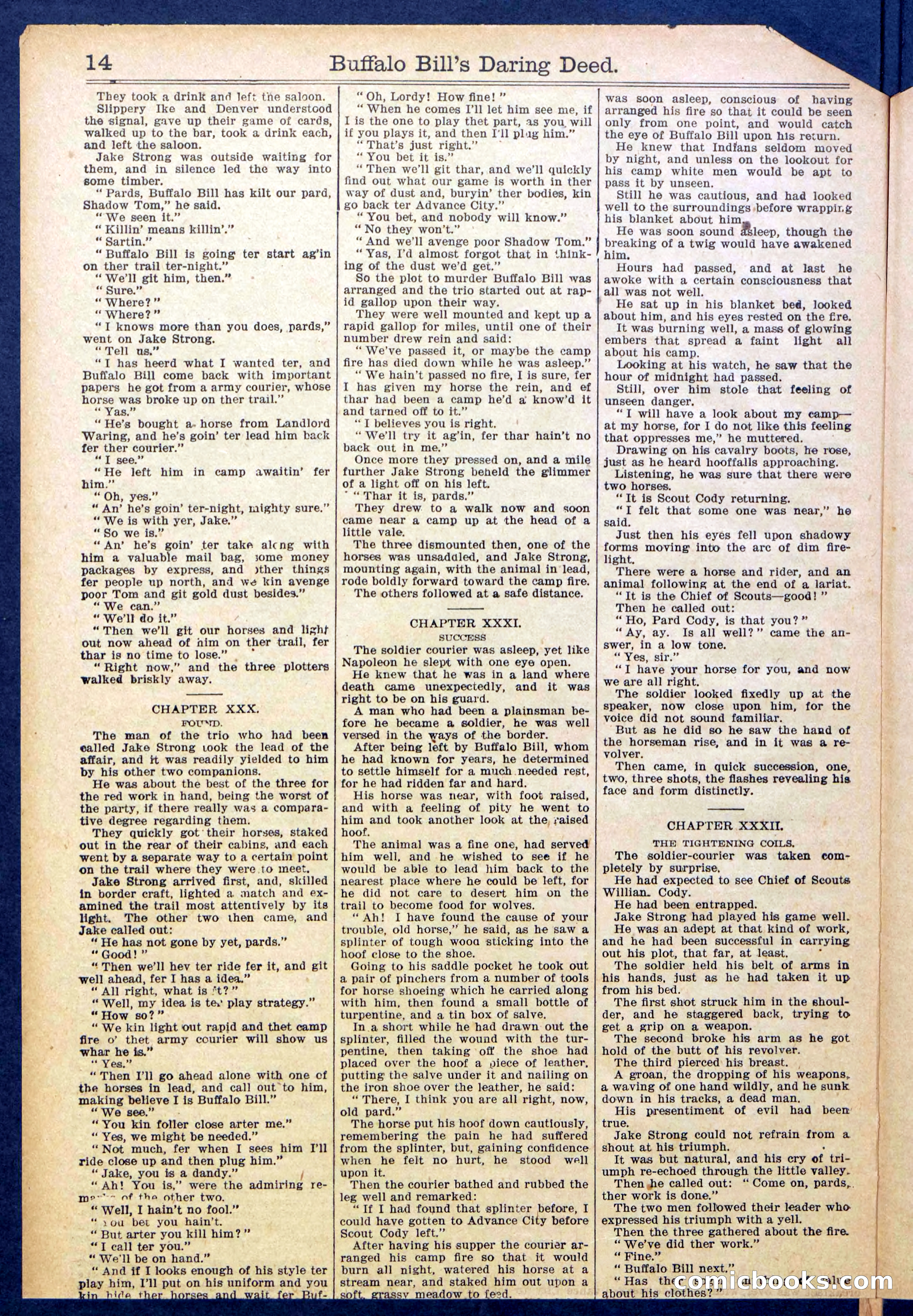 Buffalo Bill's Daring Deed; or, The Scourge of the Cold Rail — page 16 of 36