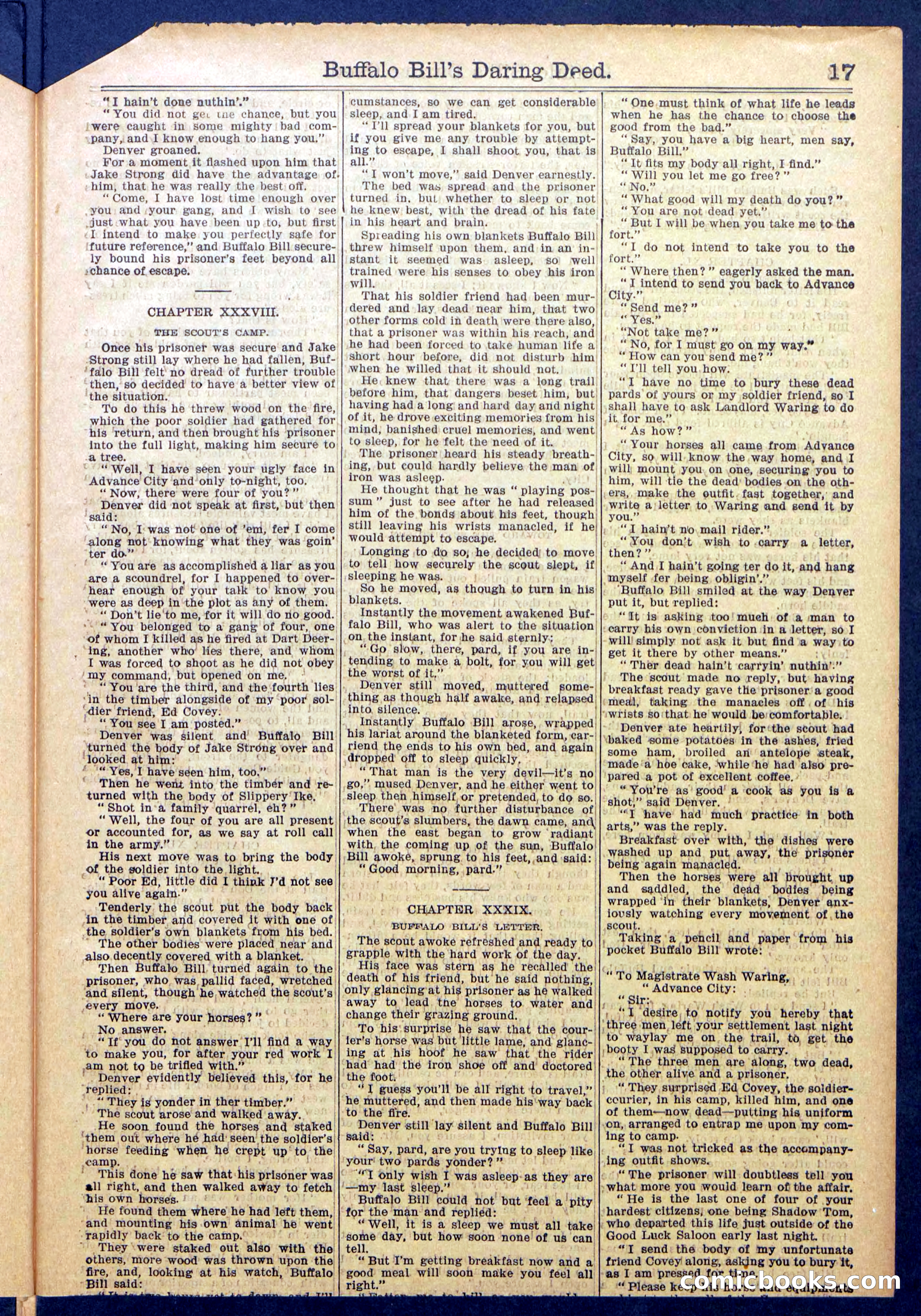 Buffalo Bill's Daring Deed; or, The Scourge of the Cold Rail — page 19 of 36