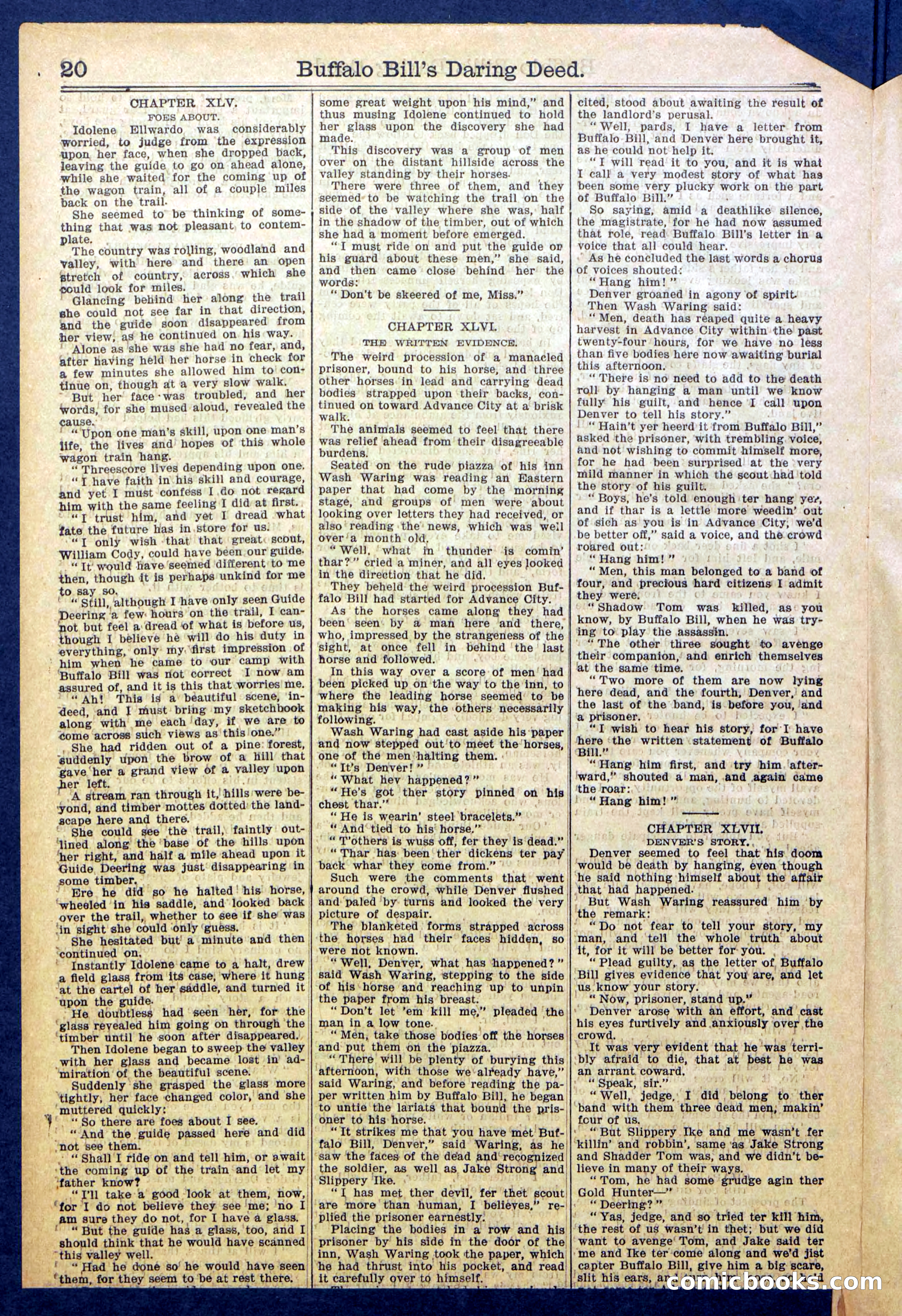 Buffalo Bill's Daring Deed; or, The Scourge of the Cold Rail — page 22 of 36