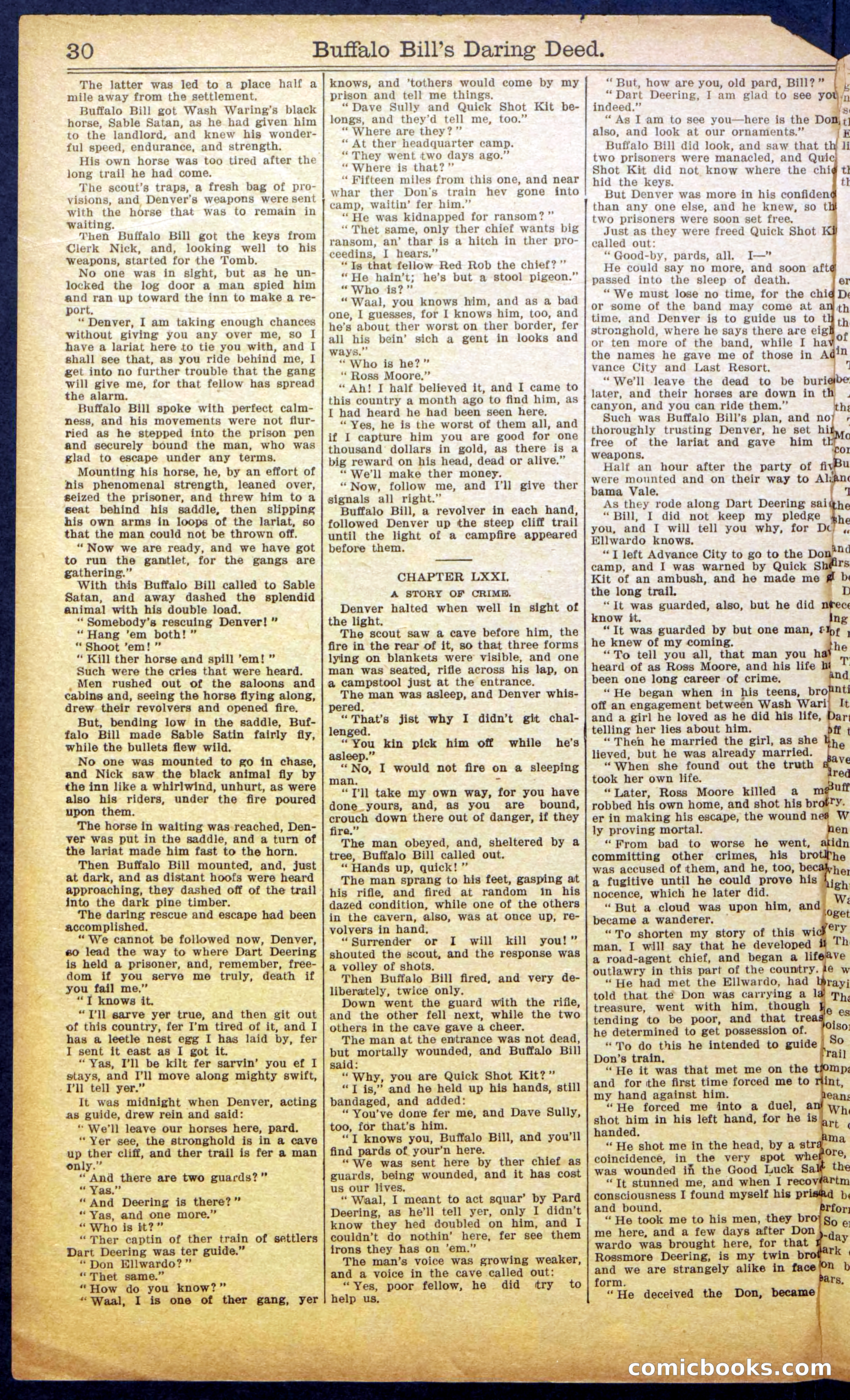 Buffalo Bill's Daring Deed; or, The Scourge of the Cold Rail — page 32 of 36