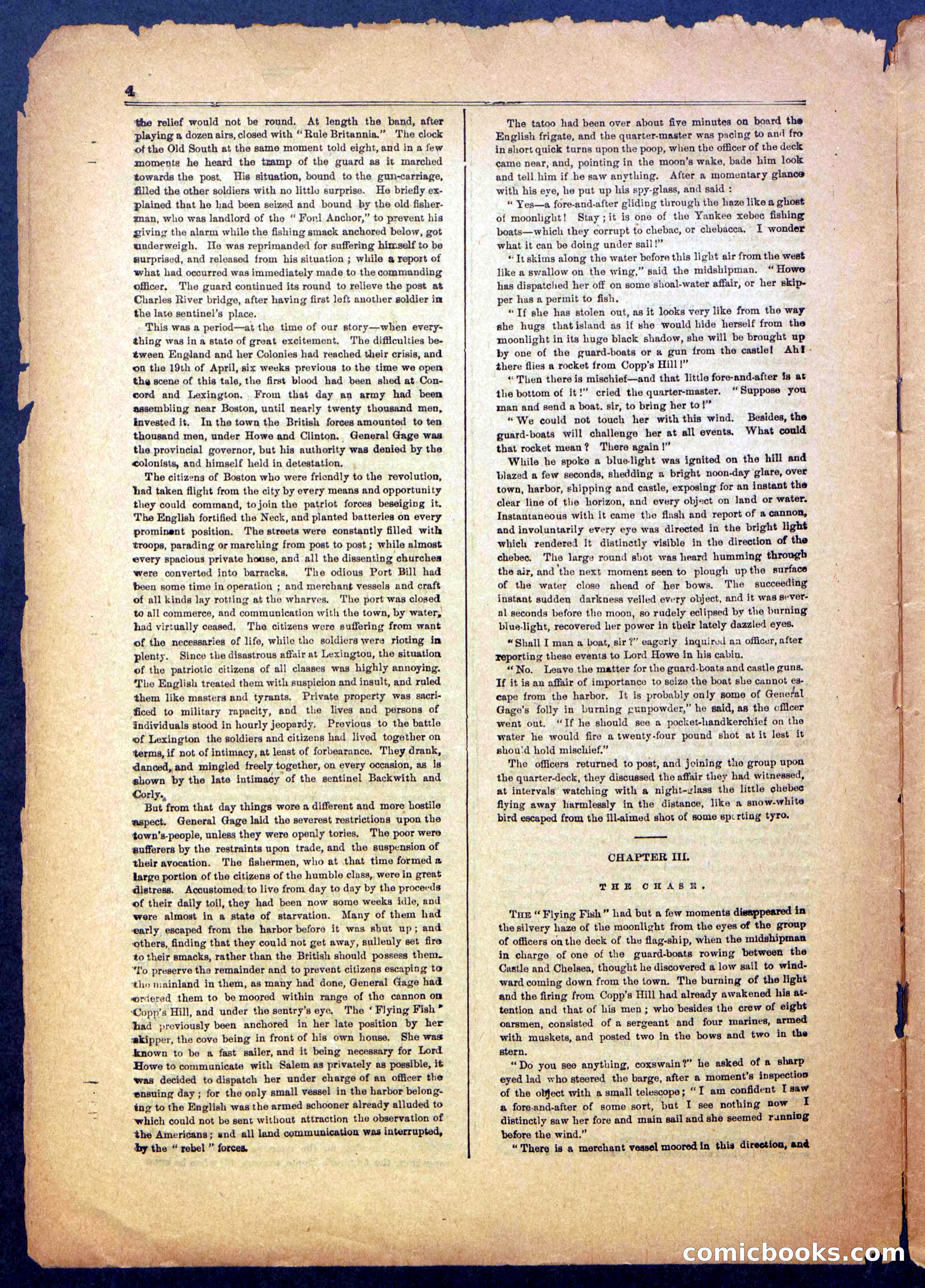 The Flying Fish; or, Running the Blockade of Boston Harbor — page 4 of 24