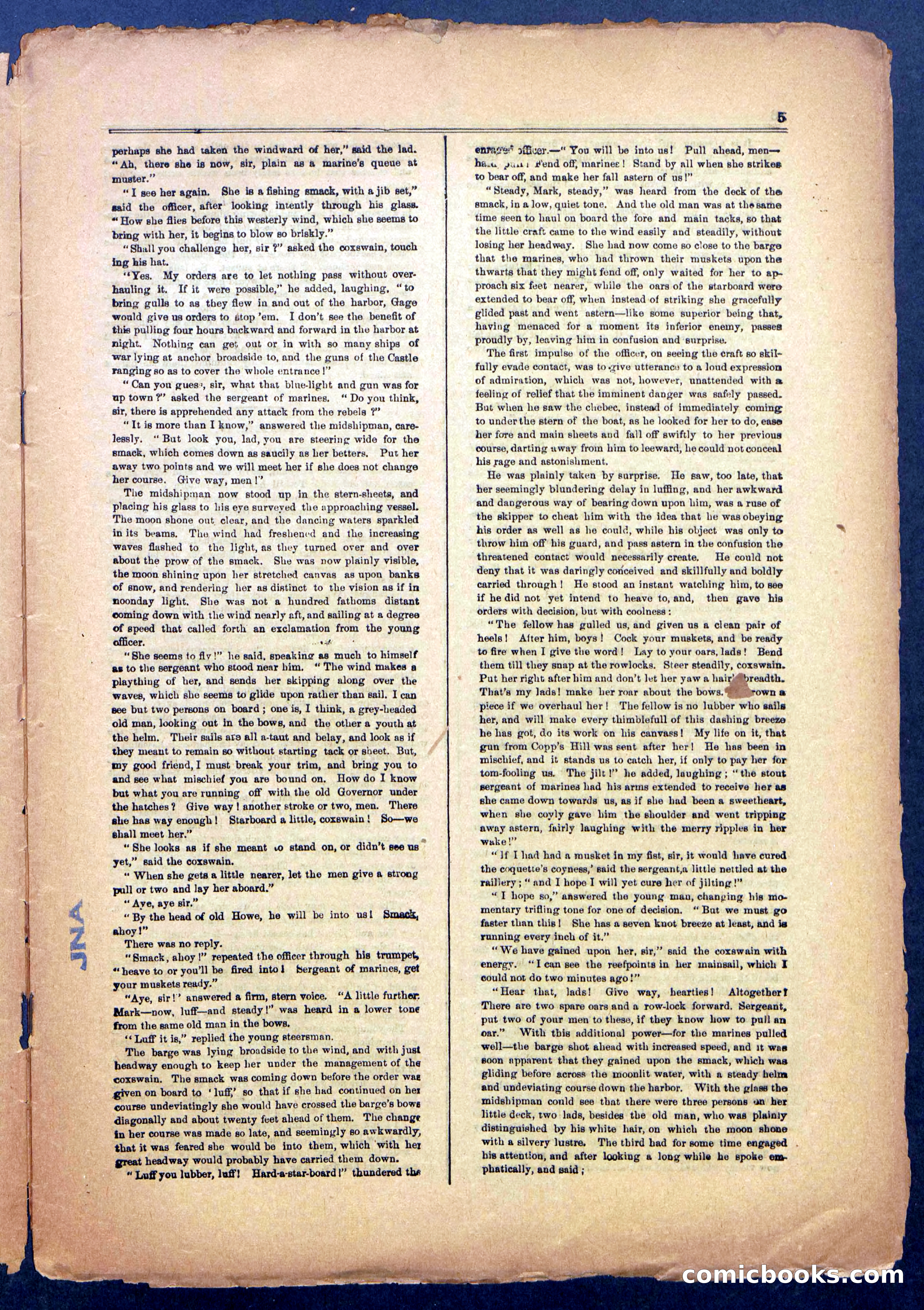 The Flying Fish; or, Running the Blockade of Boston Harbor — page 5 of 24