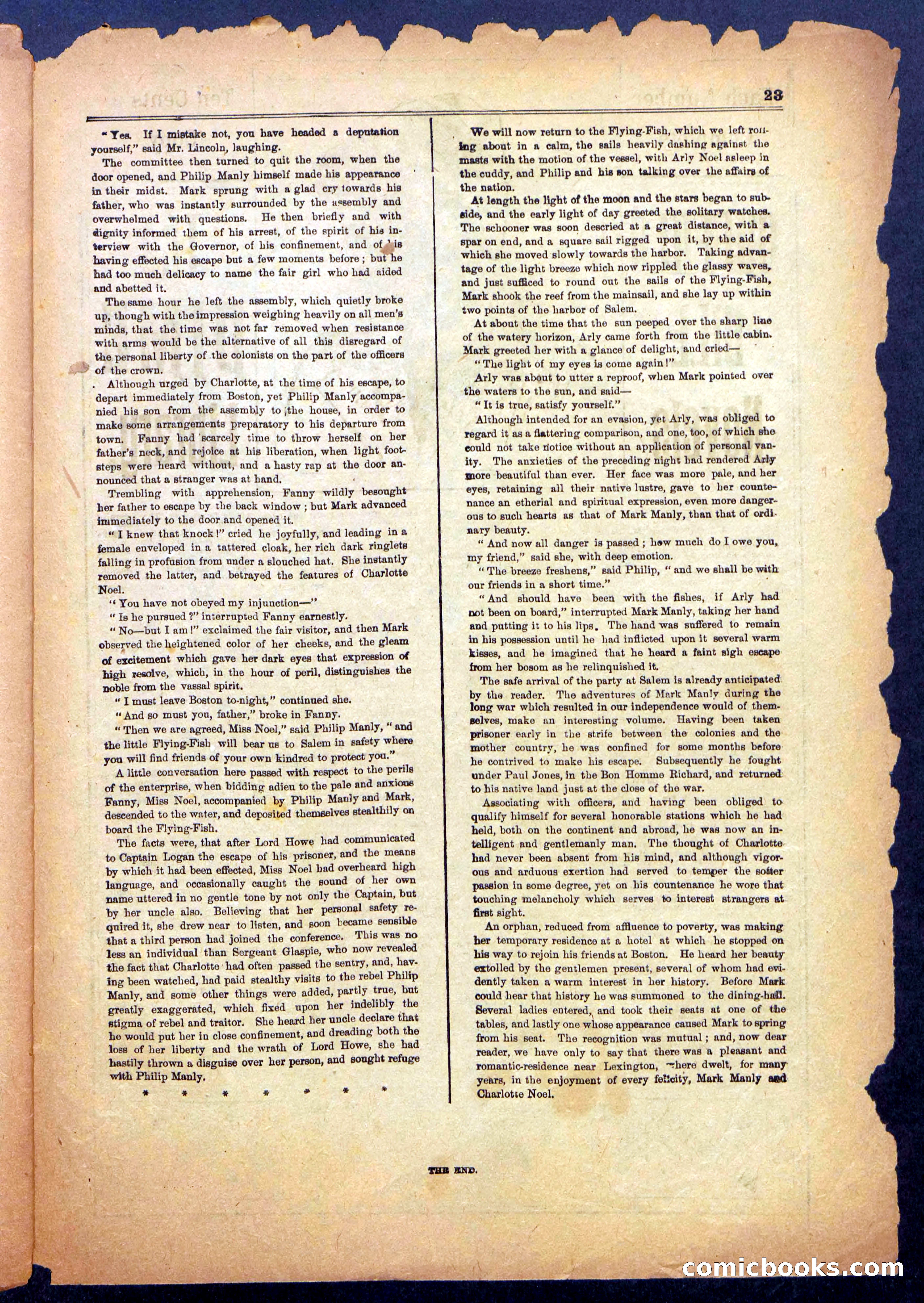 The Flying Fish; or, Running the Blockade of Boston Harbor — page 23 of 24