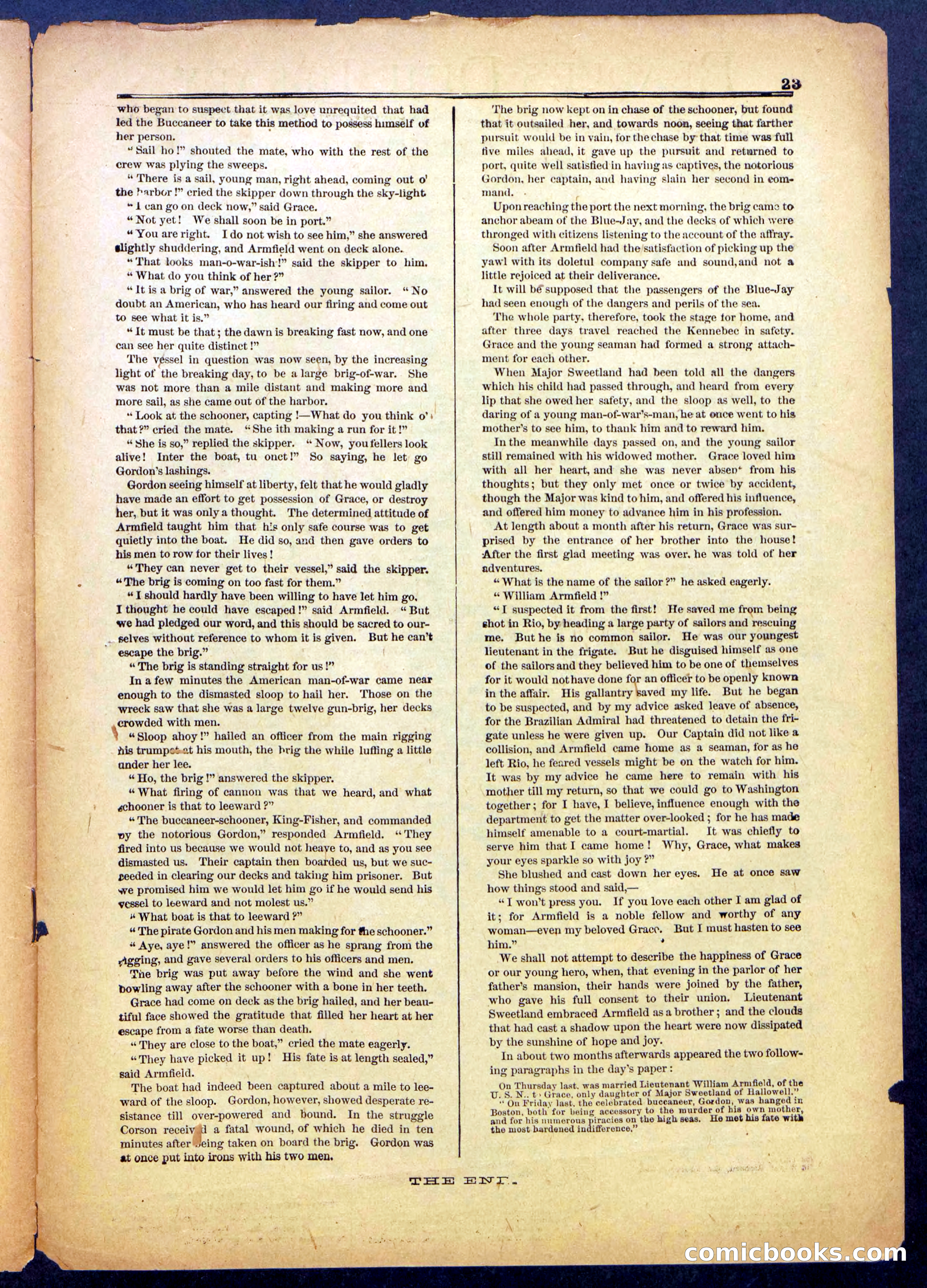 The Hunted Sloop; or, On and Off Soundings — page 23 of 24