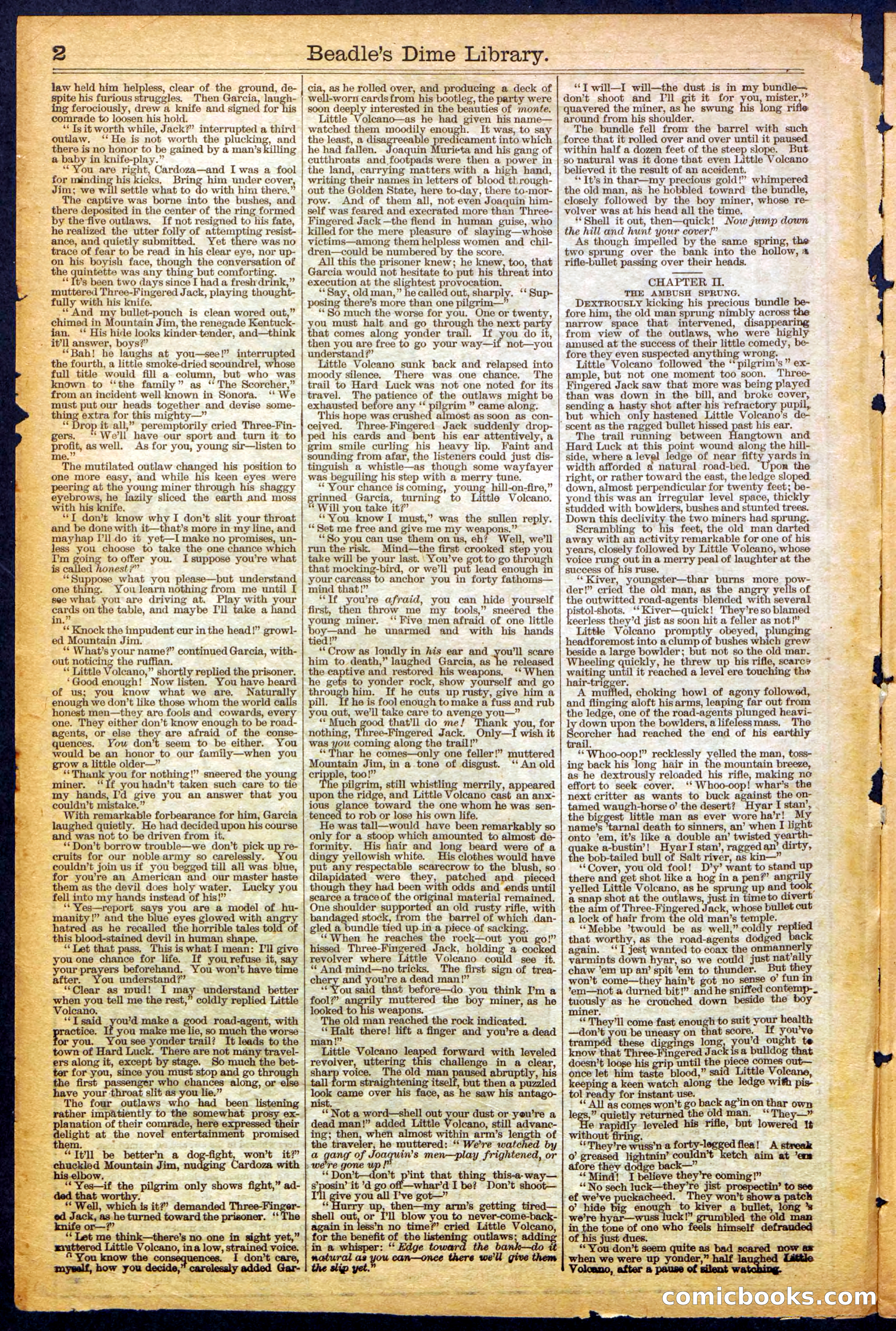 The New York Dime Library, No. 1040 (September 1900) — page 2 of 32
